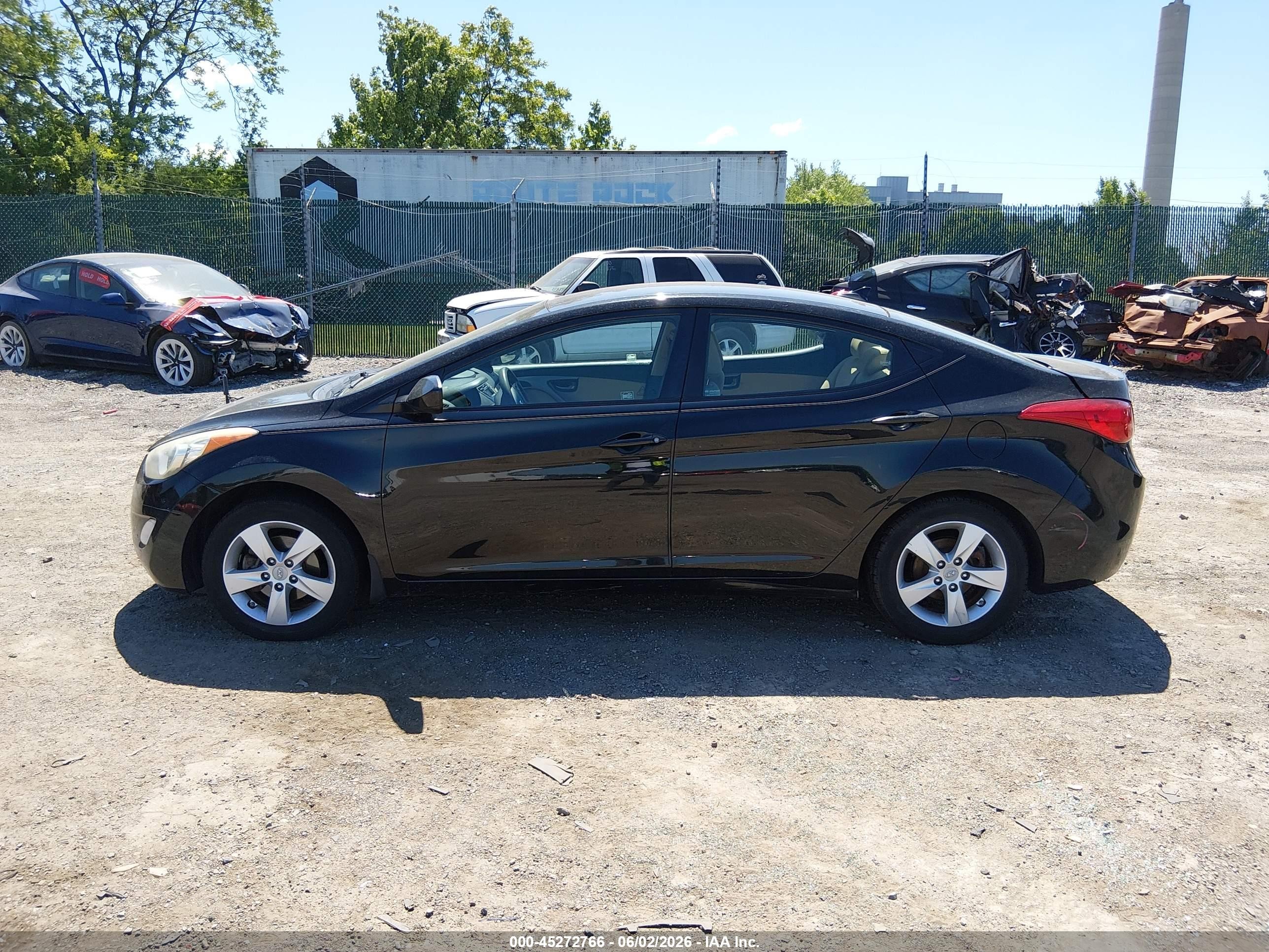 2013 Hyundai Elantra Gls Black vin: 5NPDH4AEXDH166384