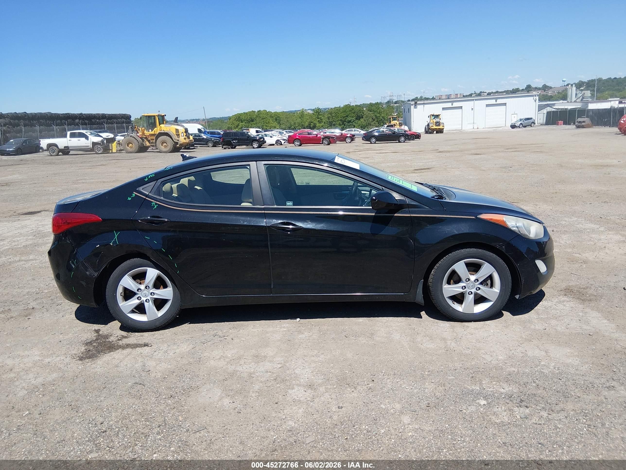 2013 Hyundai Elantra Gls Black vin: 5NPDH4AEXDH166384