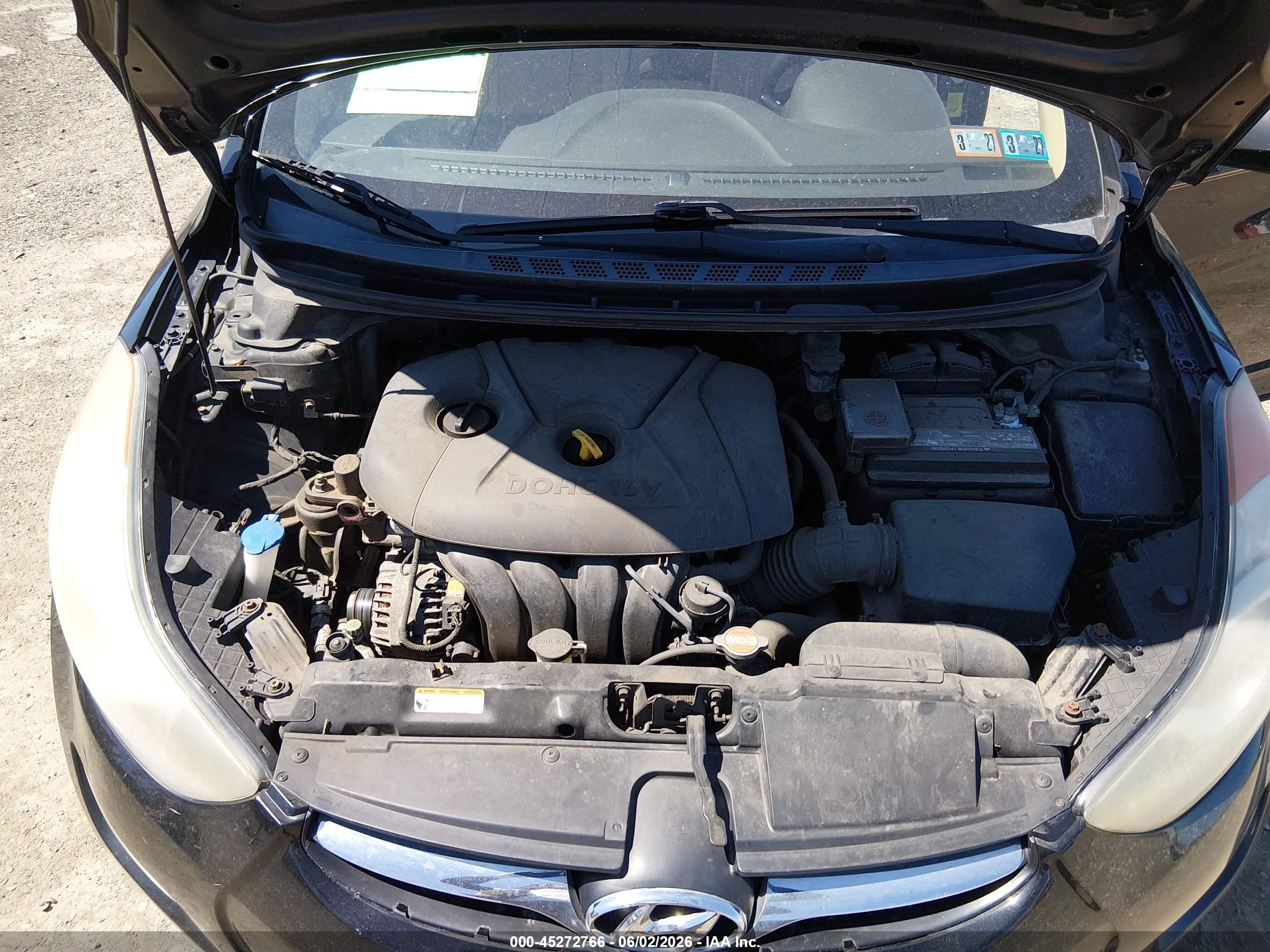 2013 Hyundai Elantra Gls Black vin: 5NPDH4AEXDH166384