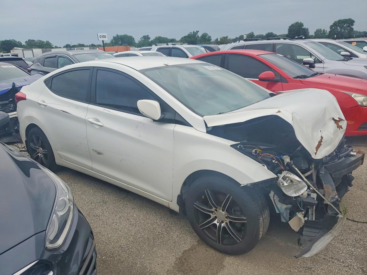 2013 Hyundai Elantra Gls Белый vin: 5NPDH4AEXDH168409
