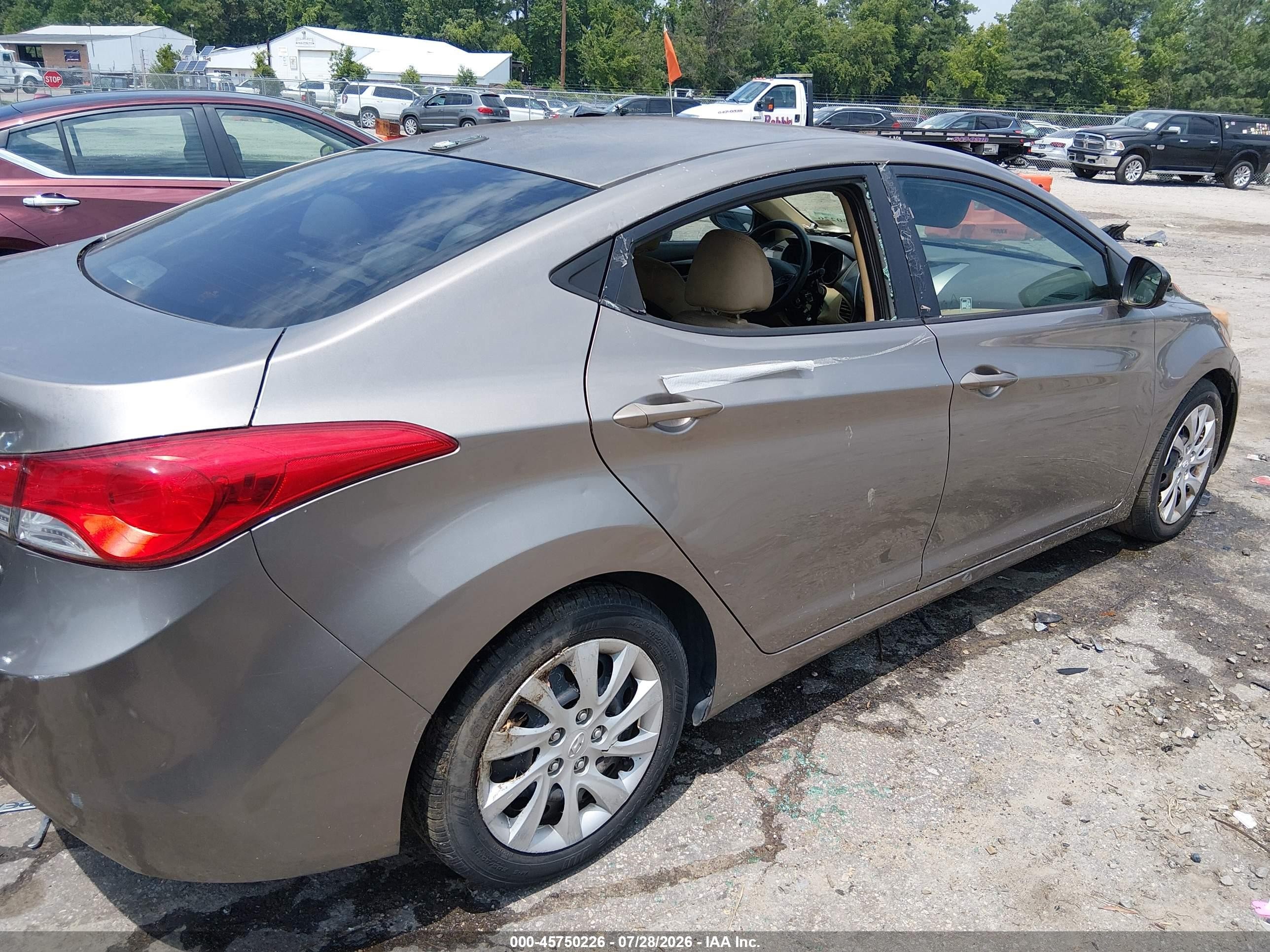 2013 Hyundai Elantra Gls Gray vin: 5NPDH4AEXDH179491