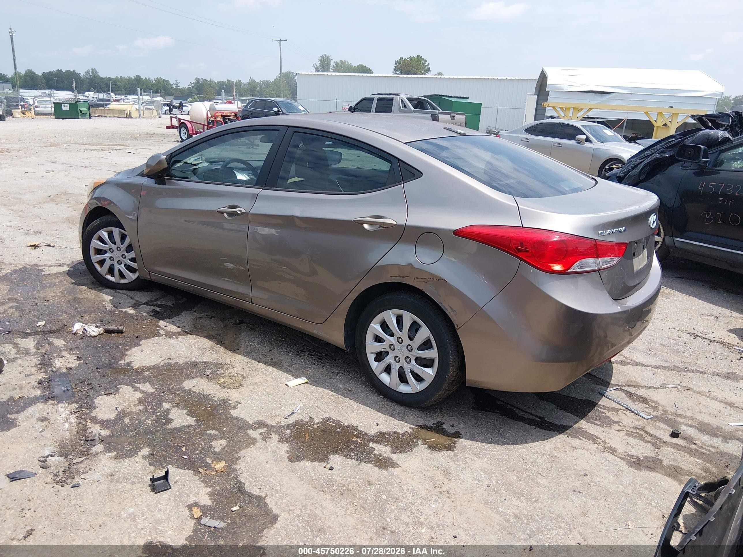 2013 Hyundai Elantra Gls Gray vin: 5NPDH4AEXDH179491
