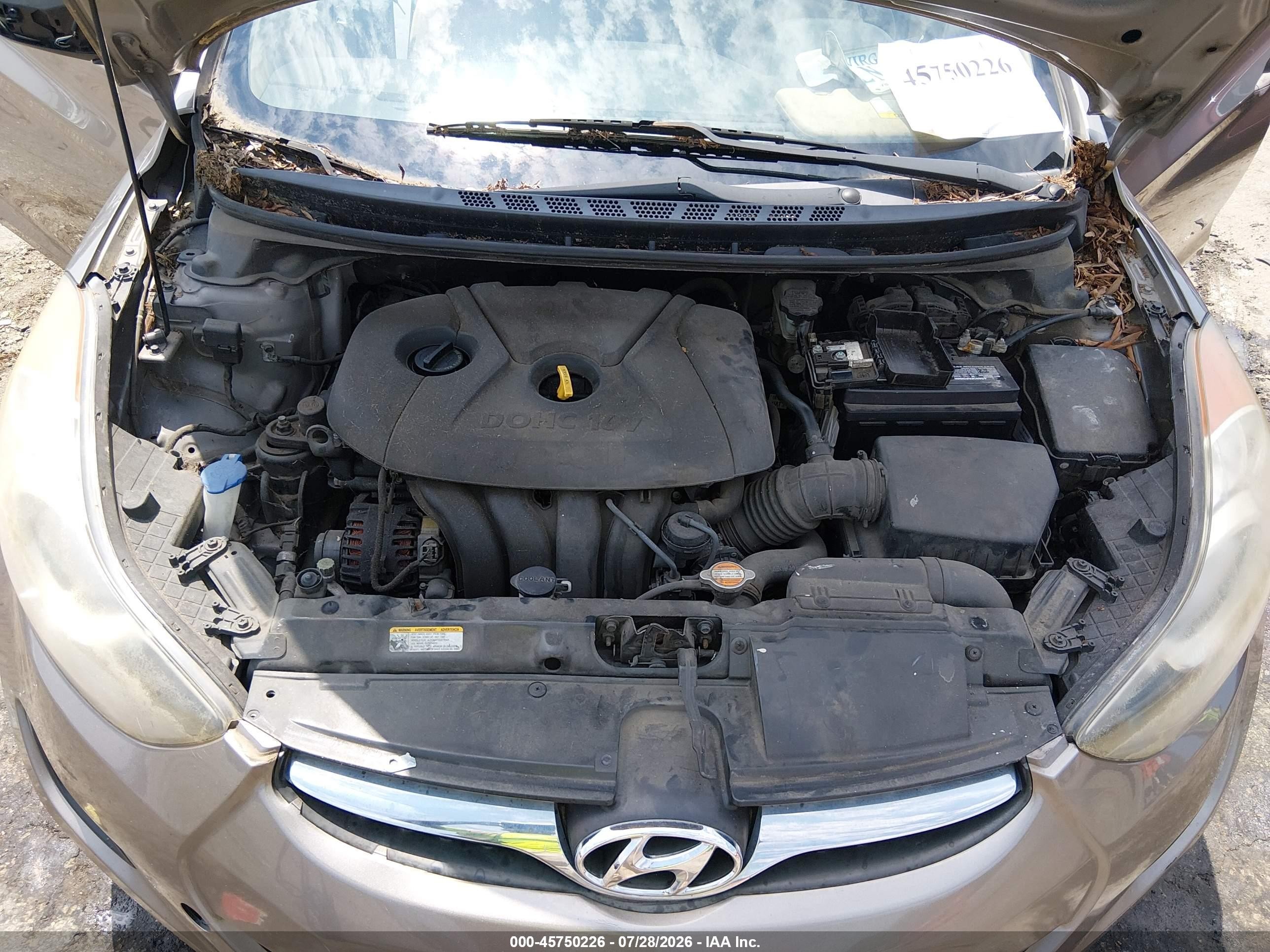 2013 Hyundai Elantra Gls Gray vin: 5NPDH4AEXDH179491