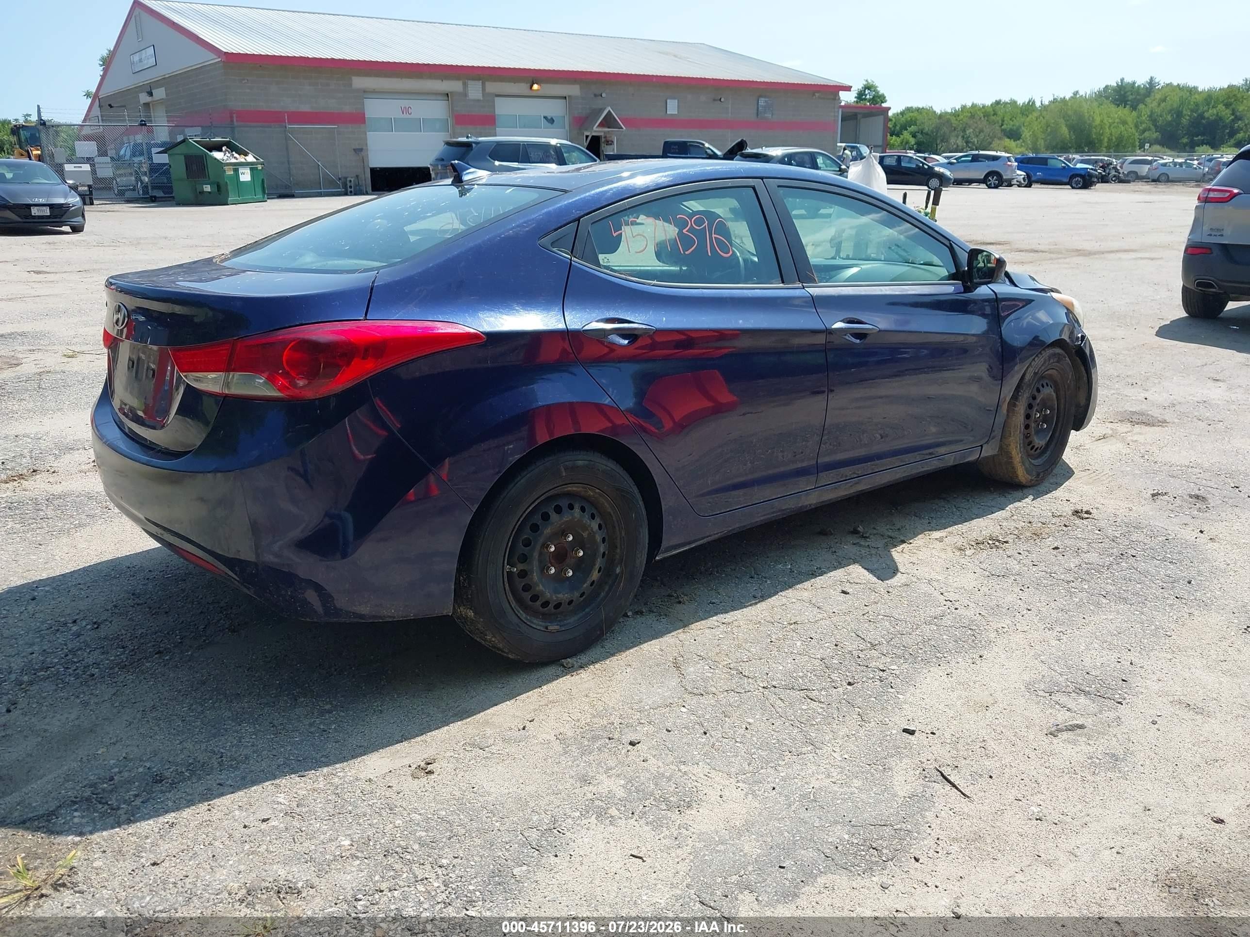 2013 Hyundai Elantra Gls Purple vin: 5NPDH4AEXDH182990