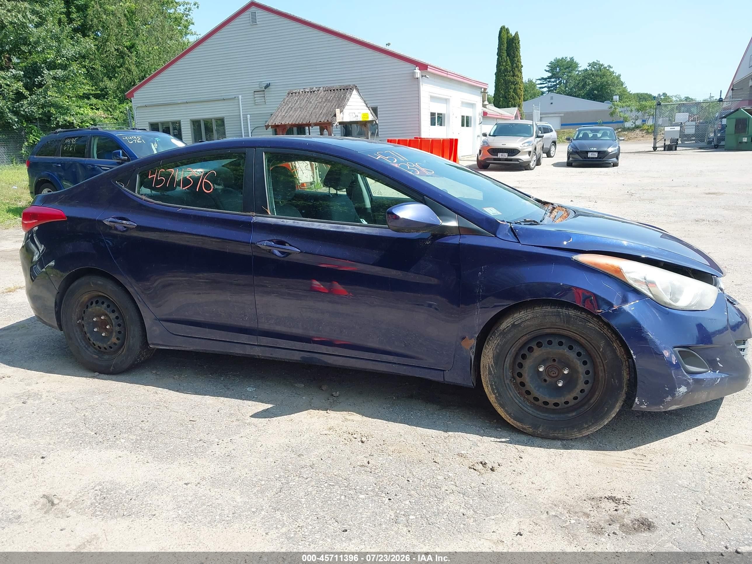 2013 Hyundai Elantra Gls Purple vin: 5NPDH4AEXDH182990