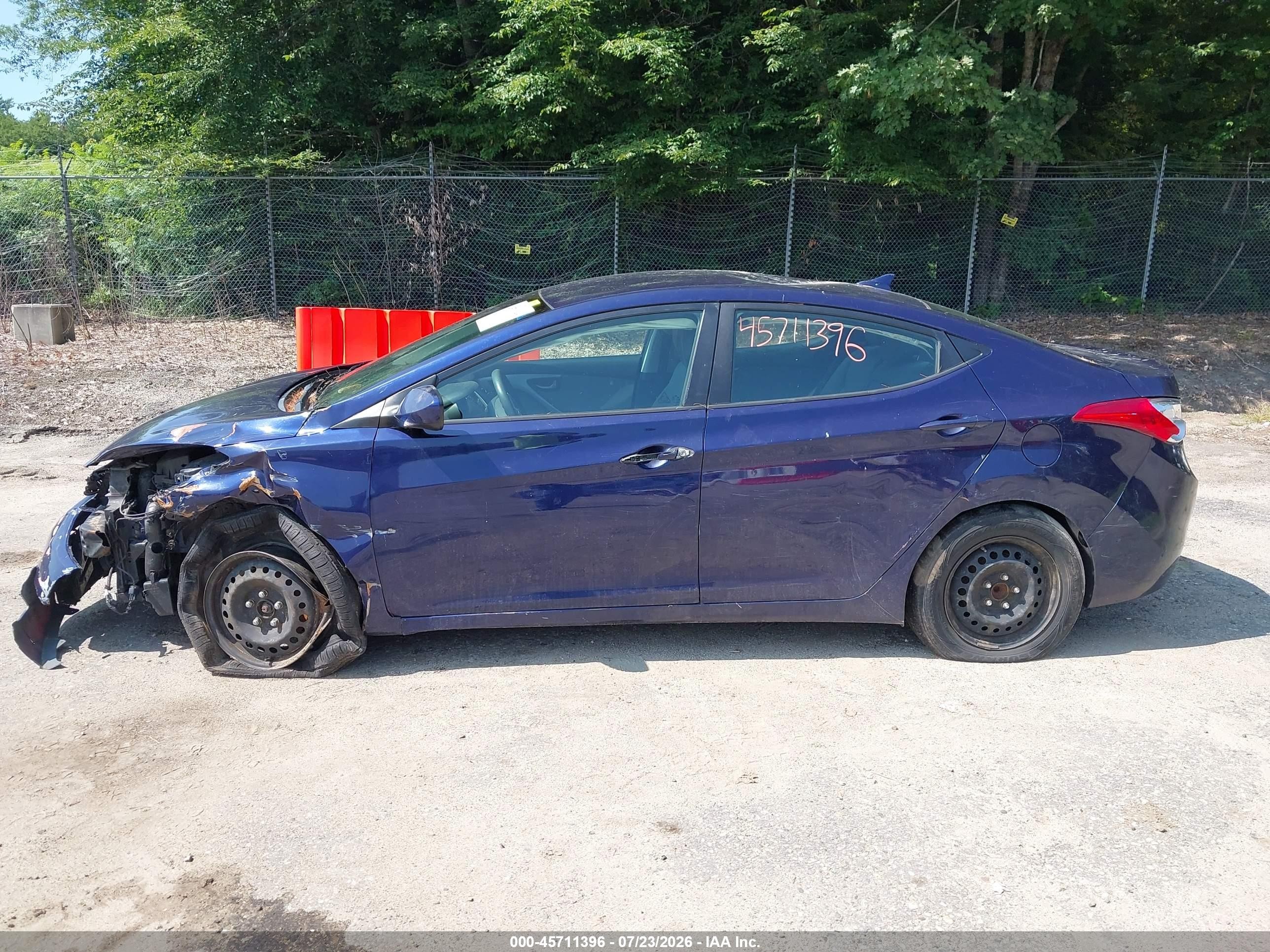 2013 Hyundai Elantra Gls Purple vin: 5NPDH4AEXDH182990