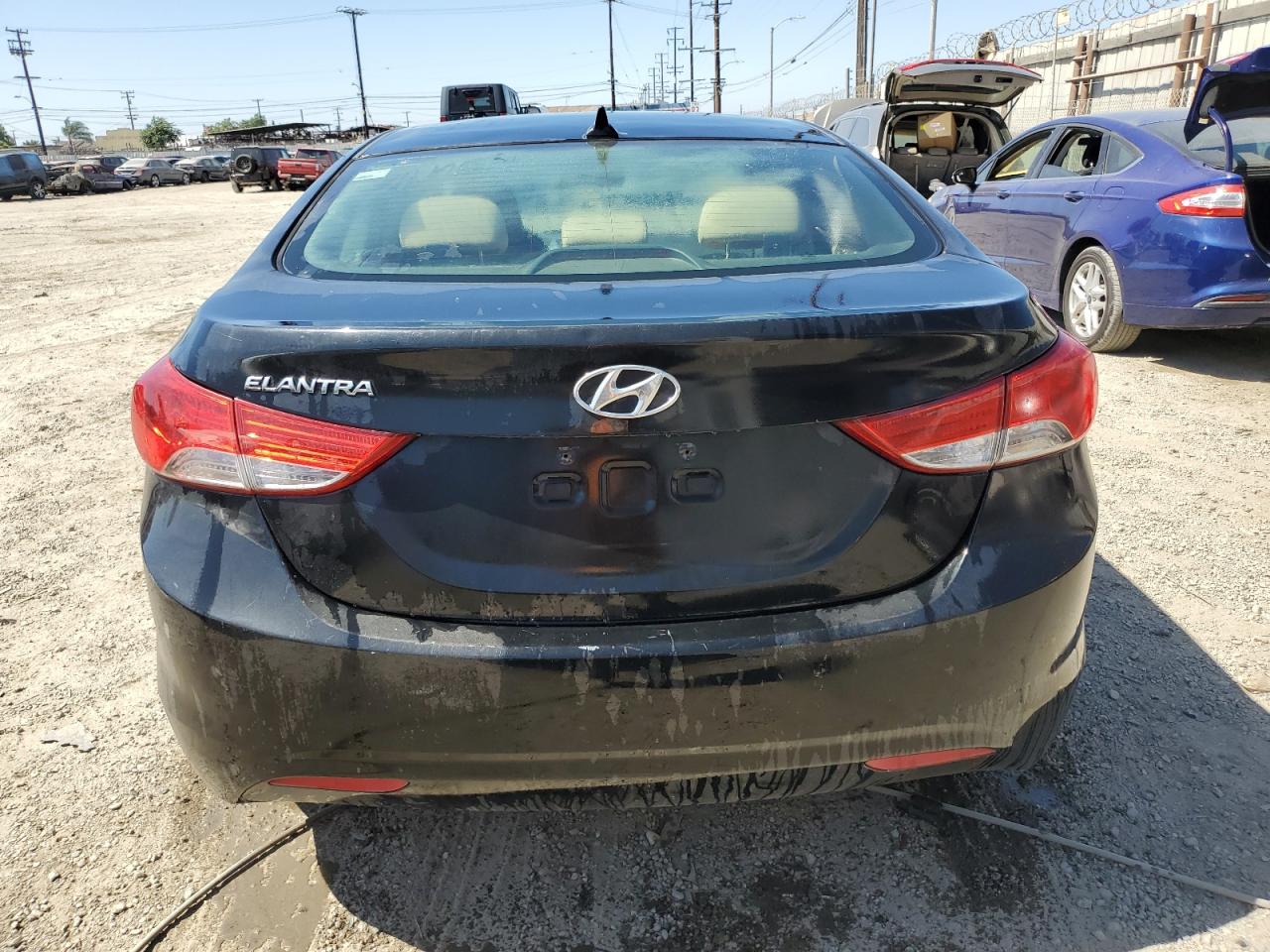 2013 Hyundai Elantra Gls Black vin: 5NPDH4AEXDH198901