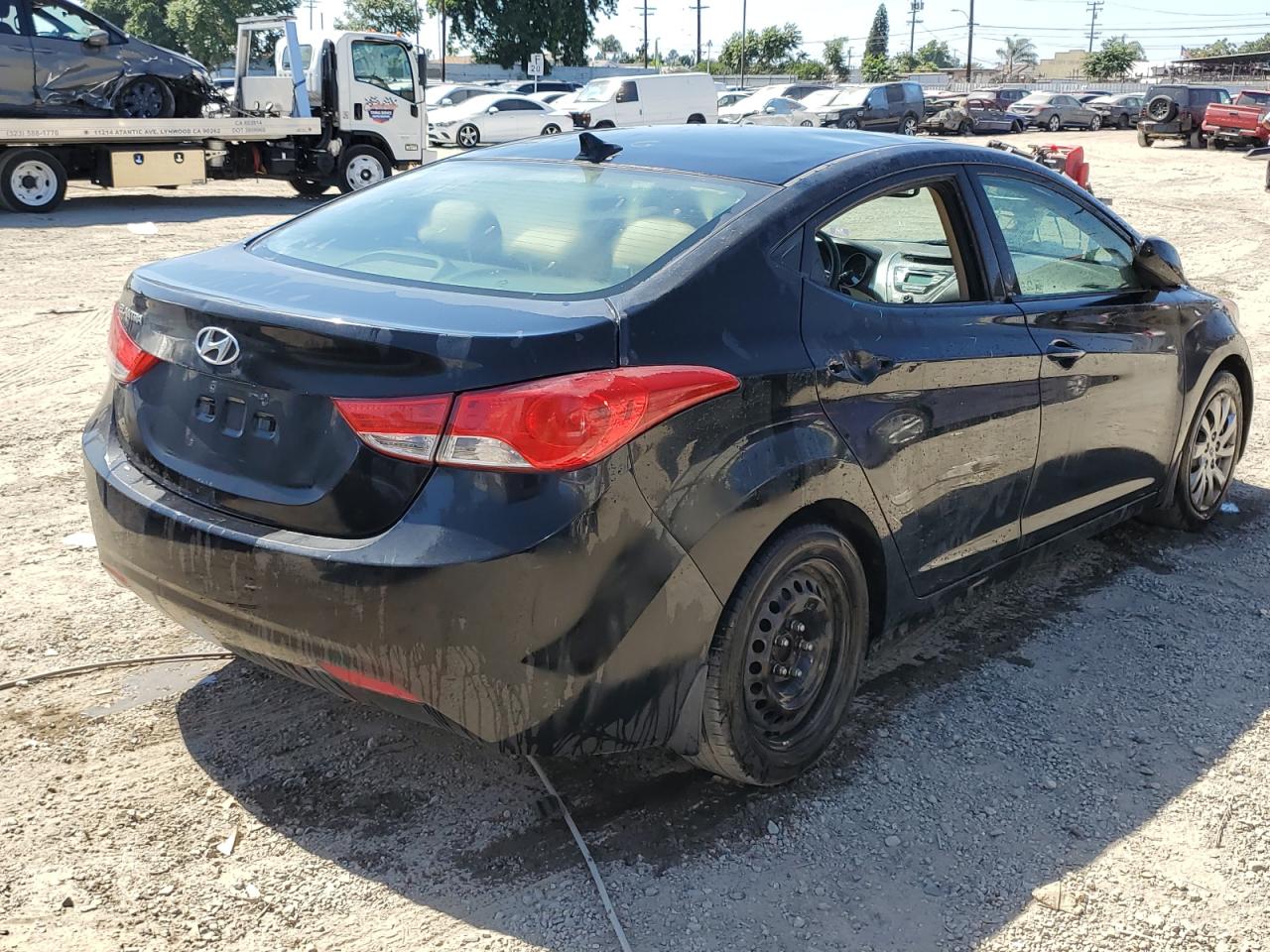 2013 Hyundai Elantra Gls Black vin: 5NPDH4AEXDH198901