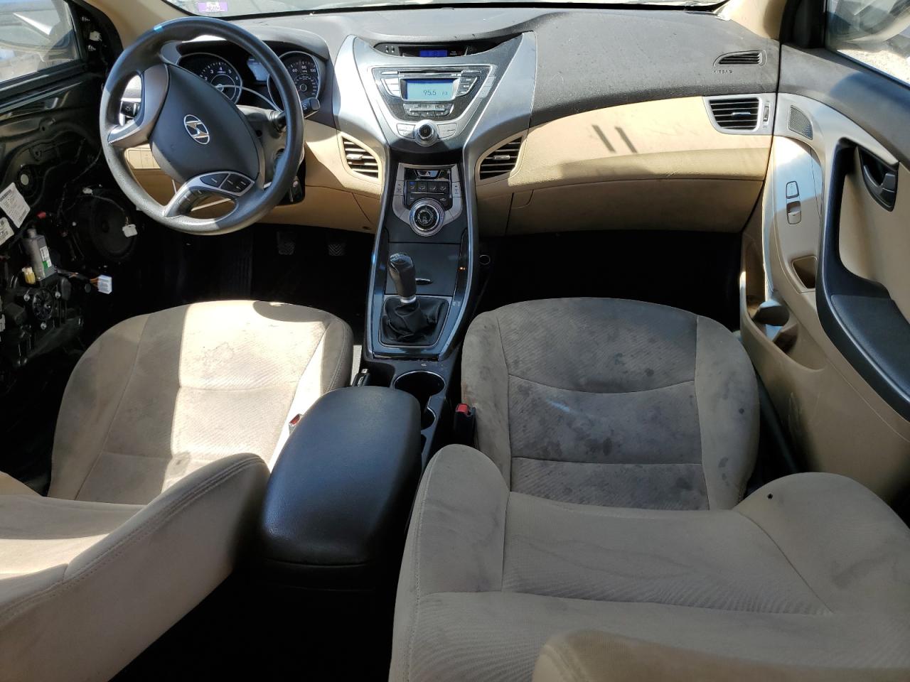 2013 Hyundai Elantra Gls Black vin: 5NPDH4AEXDH198901