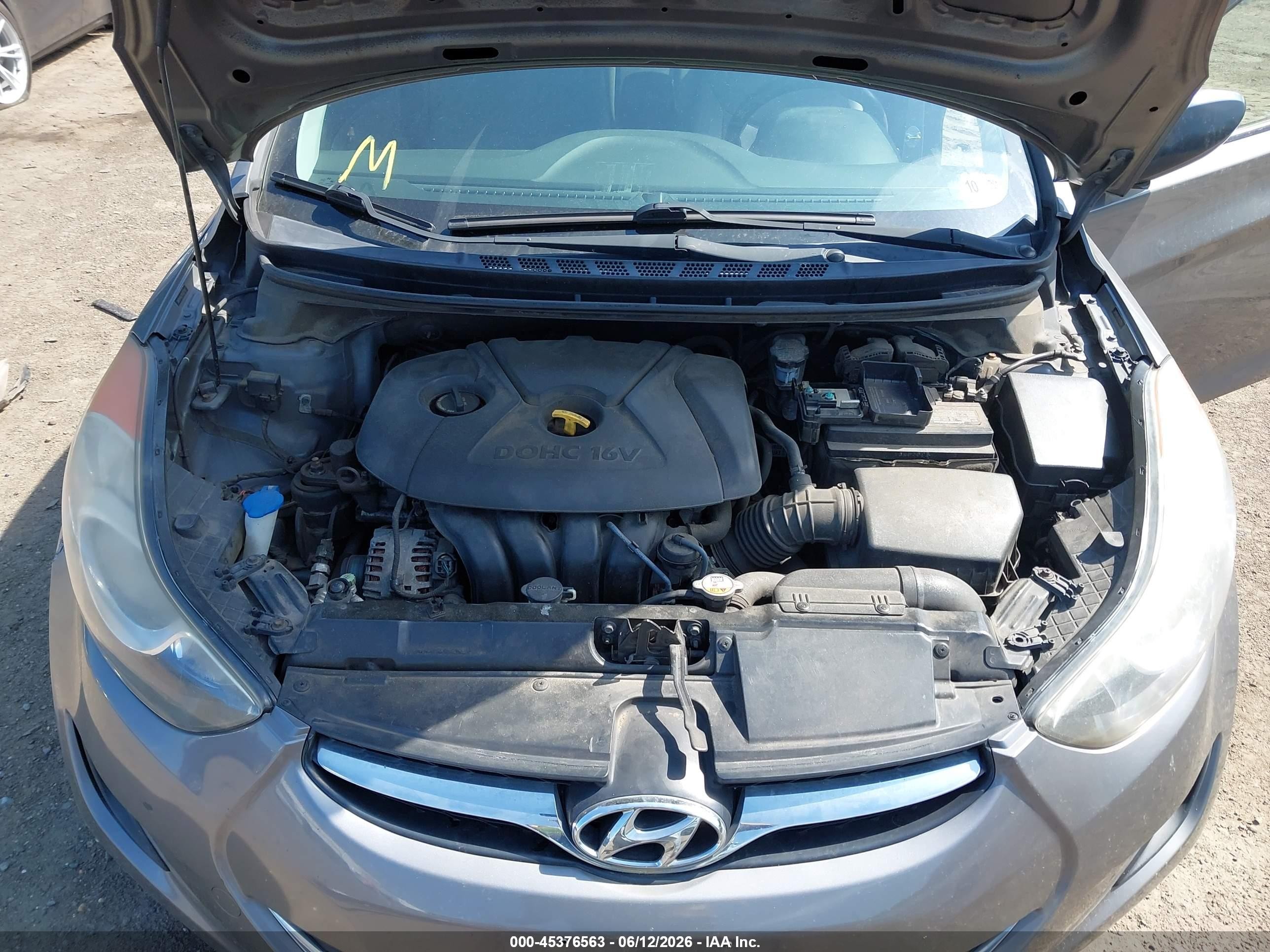 2013 Hyundai Elantra Gls Серый vin: 5NPDH4AEXDH202154