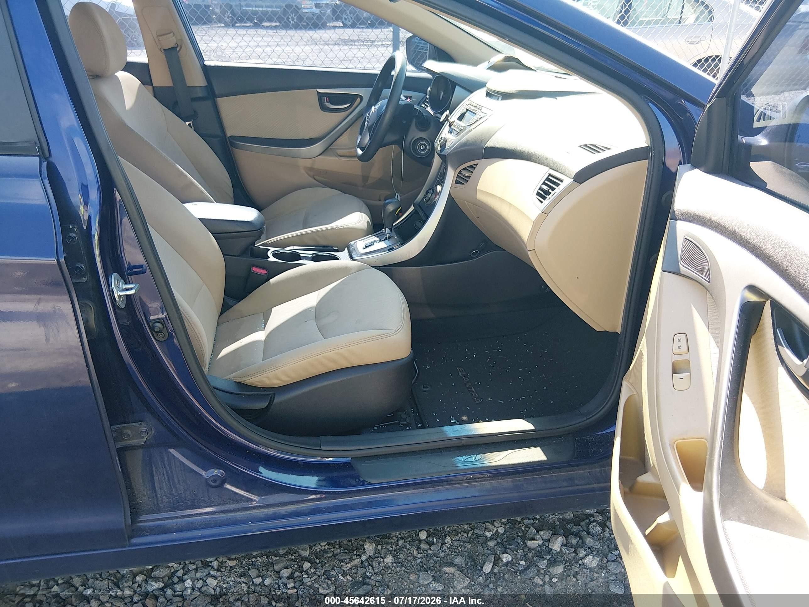 2013 Hyundai Elantra Gls Blue vin: 5NPDH4AEXDH205894