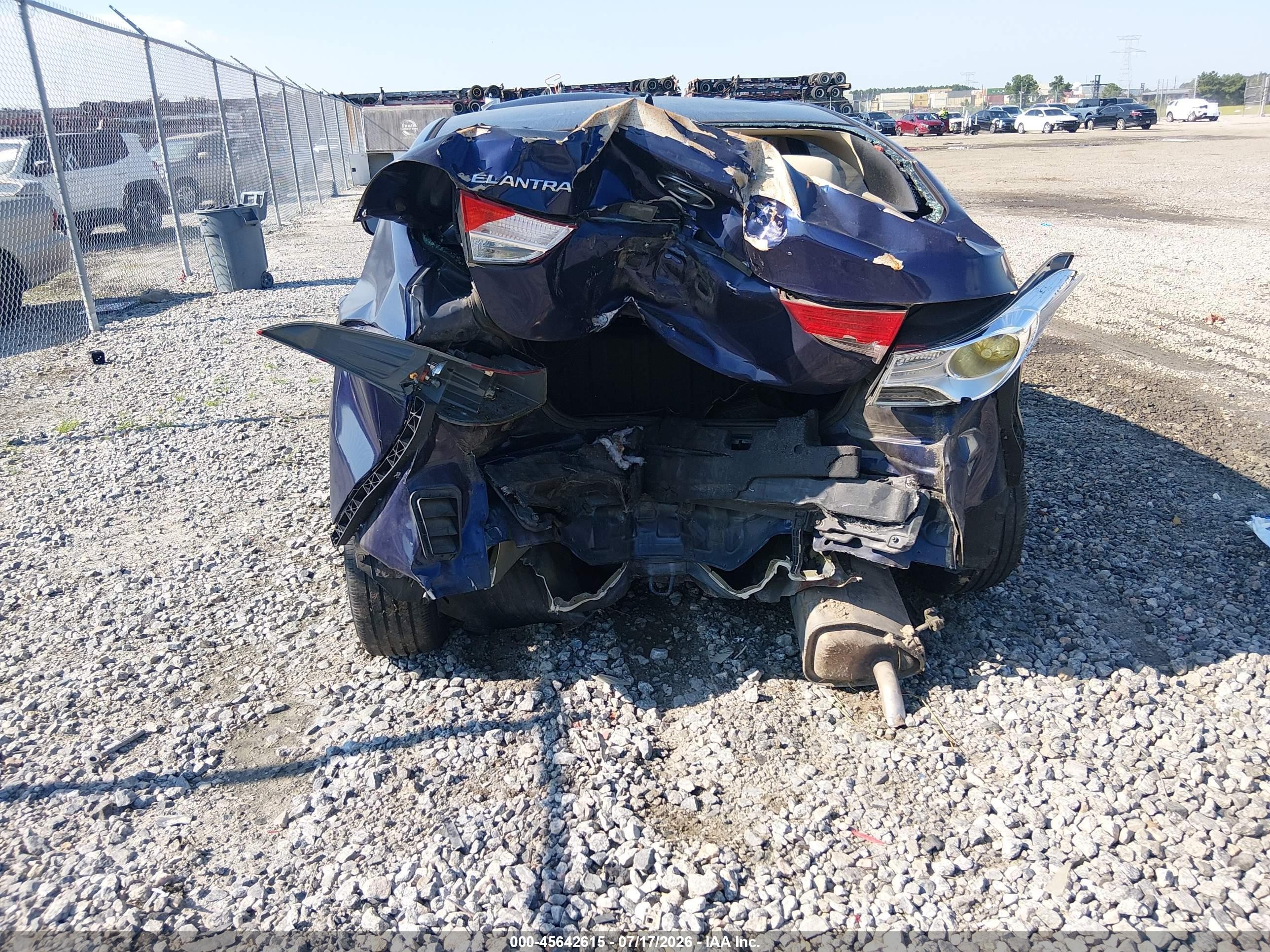 2013 Hyundai Elantra Gls Blue vin: 5NPDH4AEXDH205894