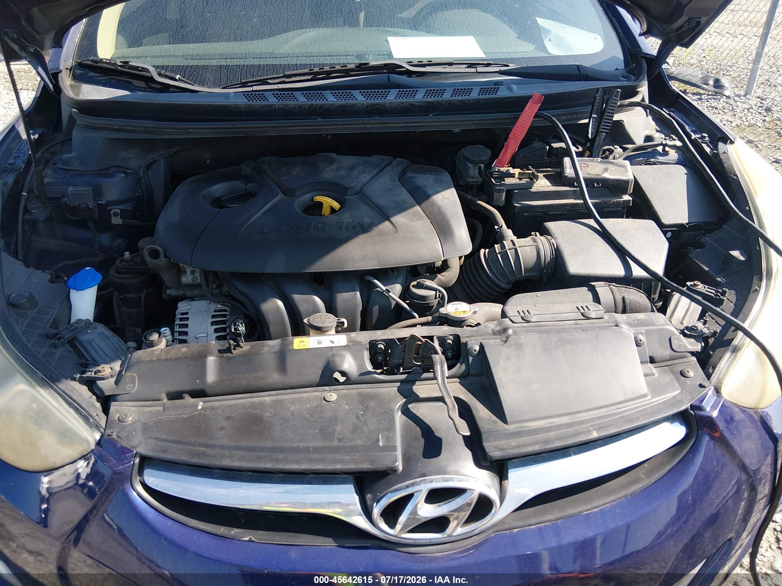 2013 Hyundai Elantra Gls Blue vin: 5NPDH4AEXDH205894
