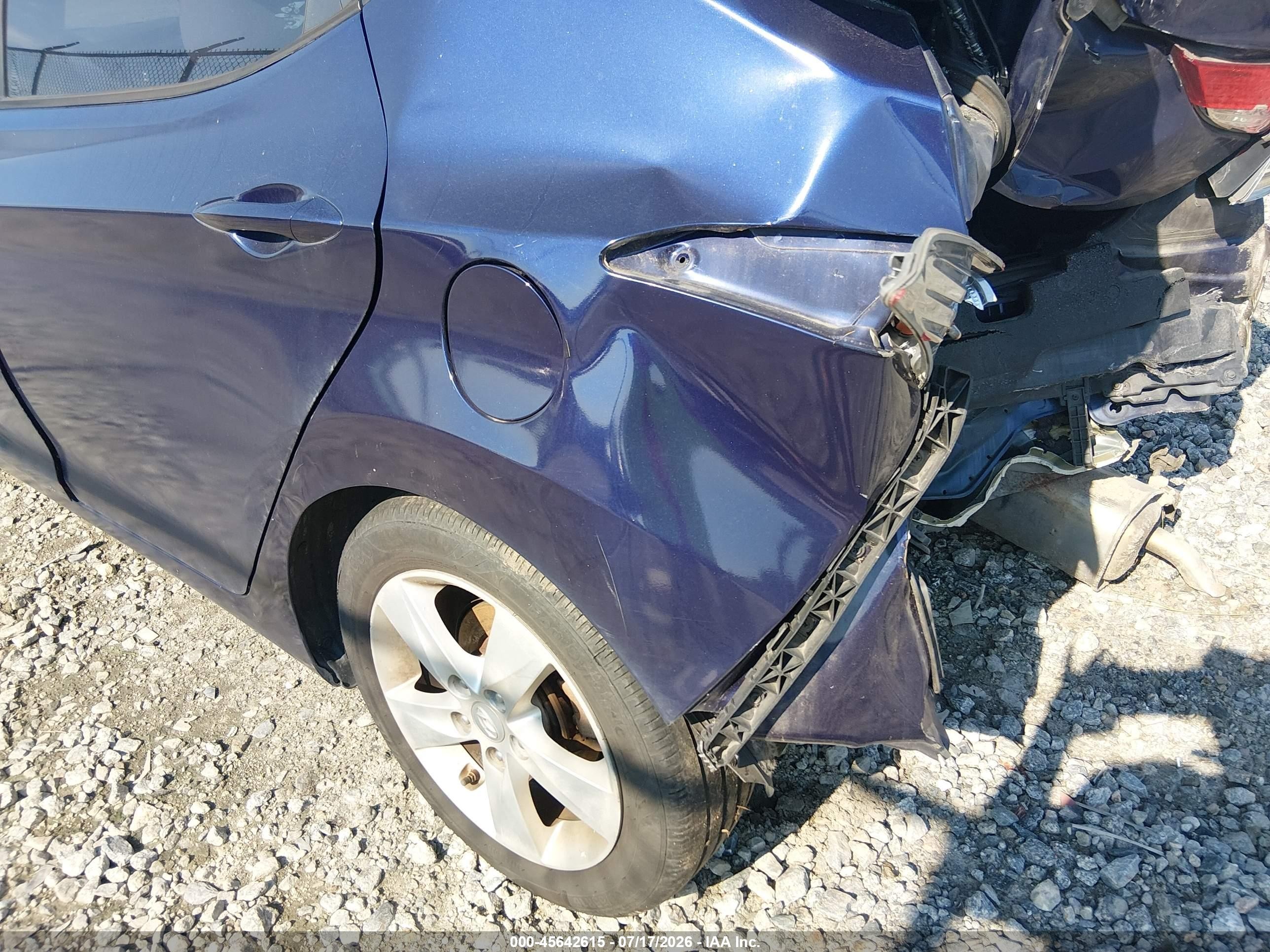 2013 Hyundai Elantra Gls Blue vin: 5NPDH4AEXDH205894