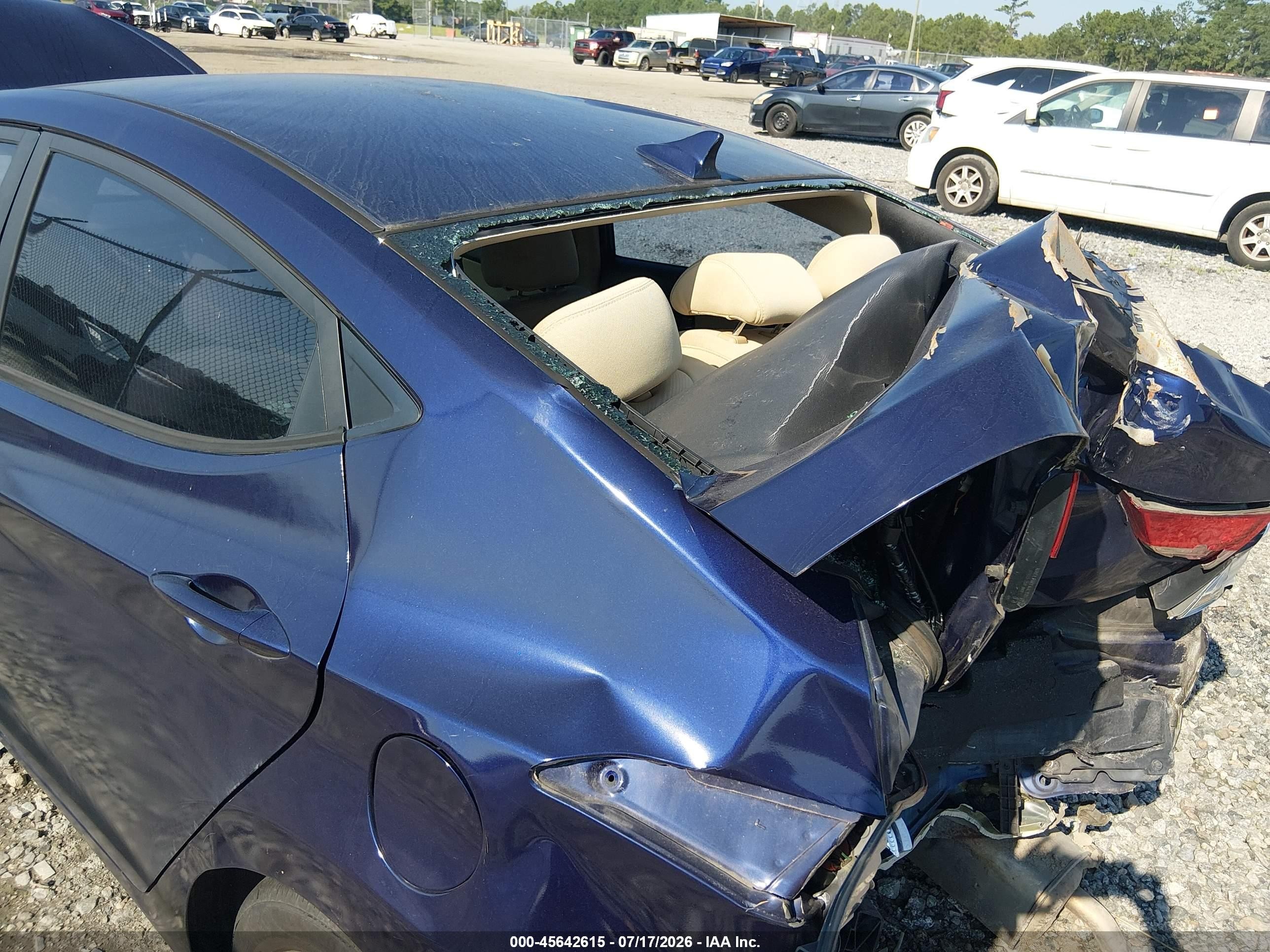2013 Hyundai Elantra Gls Blue vin: 5NPDH4AEXDH205894