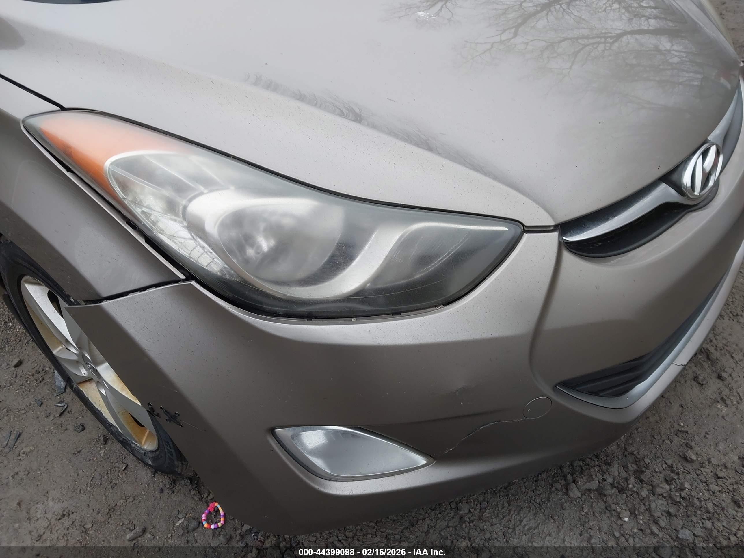 2013 Hyundai Elantra Gls/limited Beige vin: 5NPDH4AEXDH206124