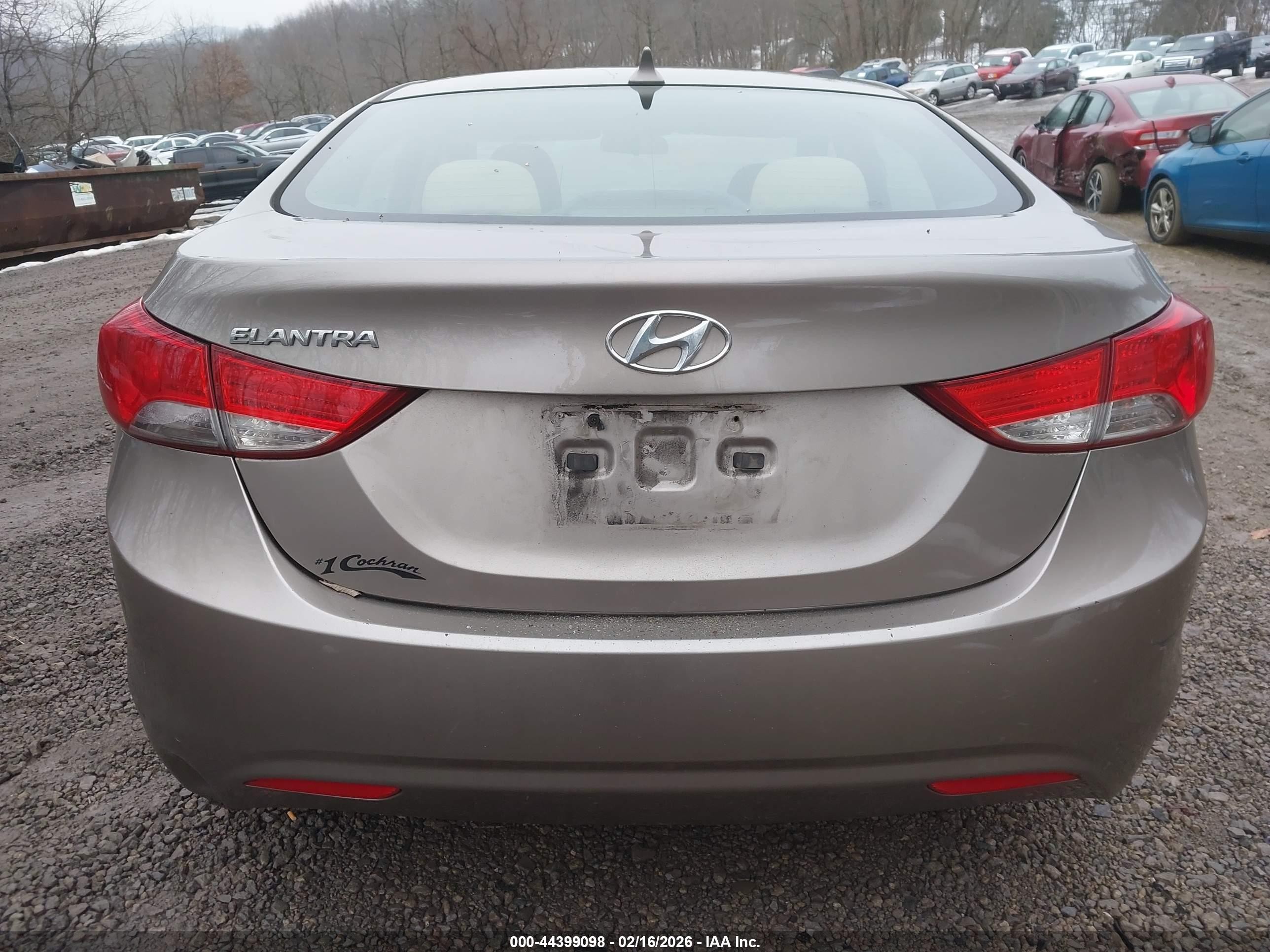 2013 Hyundai Elantra Gls/limited Beige vin: 5NPDH4AEXDH206124