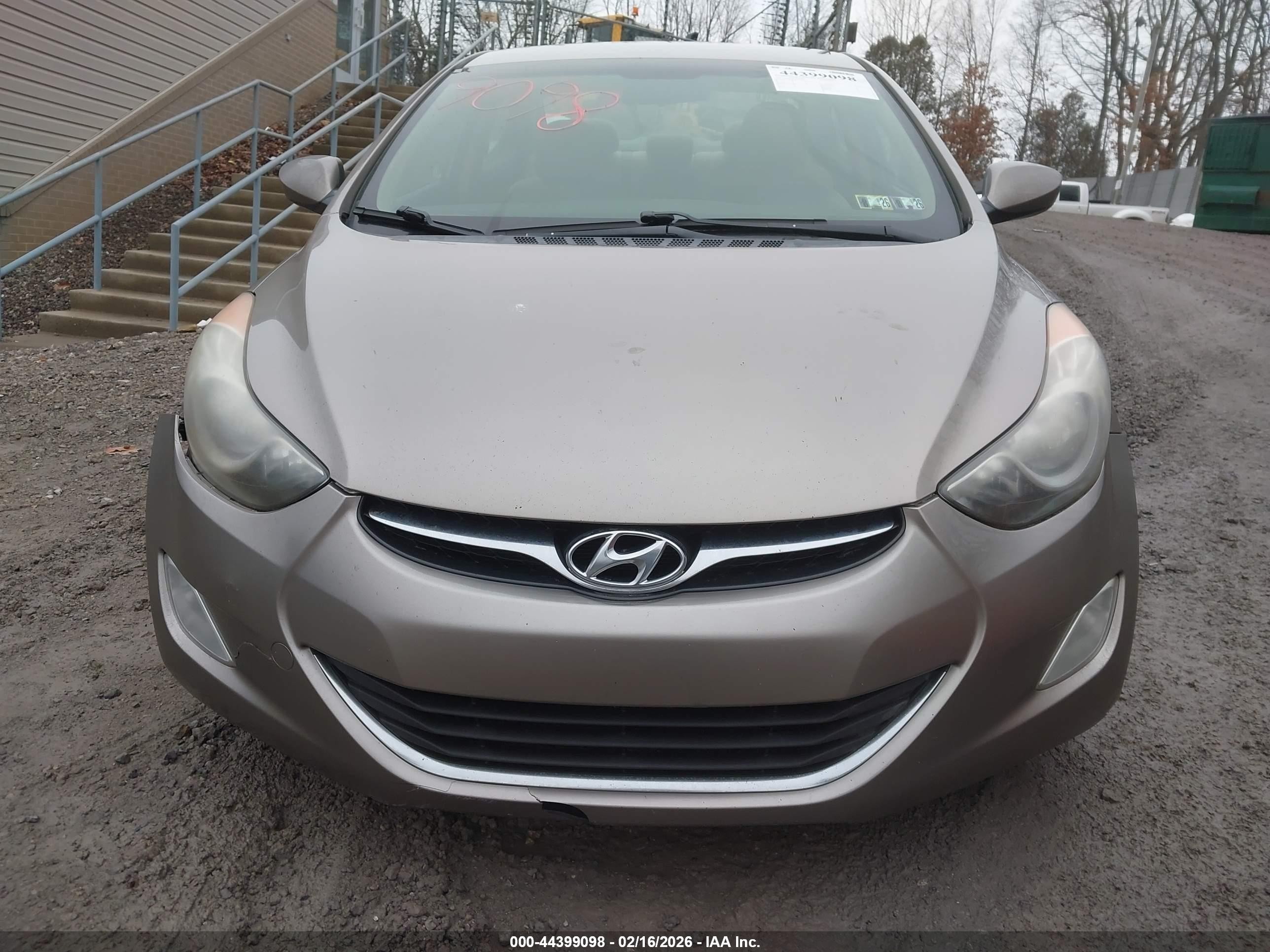2013 Hyundai Elantra Gls/limited Beige vin: 5NPDH4AEXDH206124
