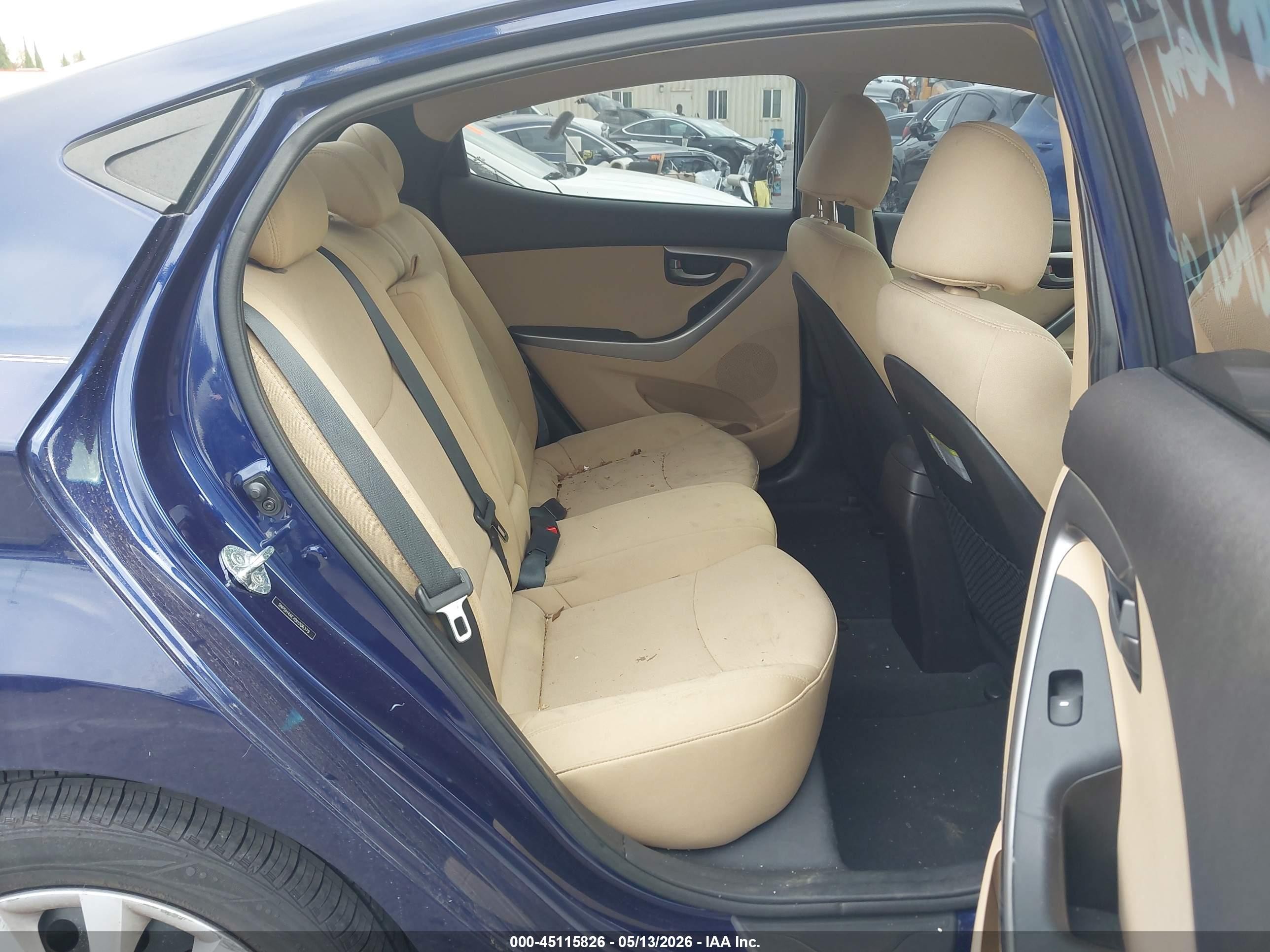 2013 Hyundai Elantra Gls/limited Blue vin: 5NPDH4AEXDH206379