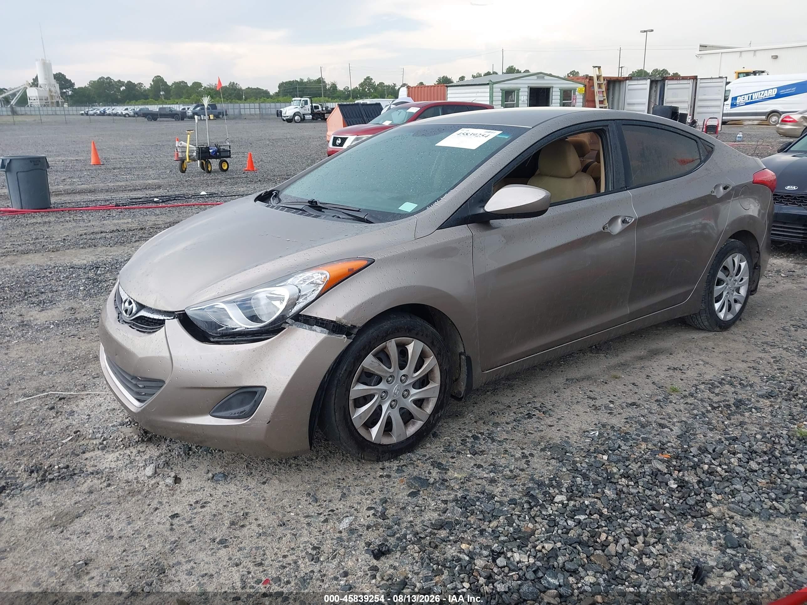 2013 Hyundai Elantra Gls Tan vin: 5NPDH4AEXDH214904
