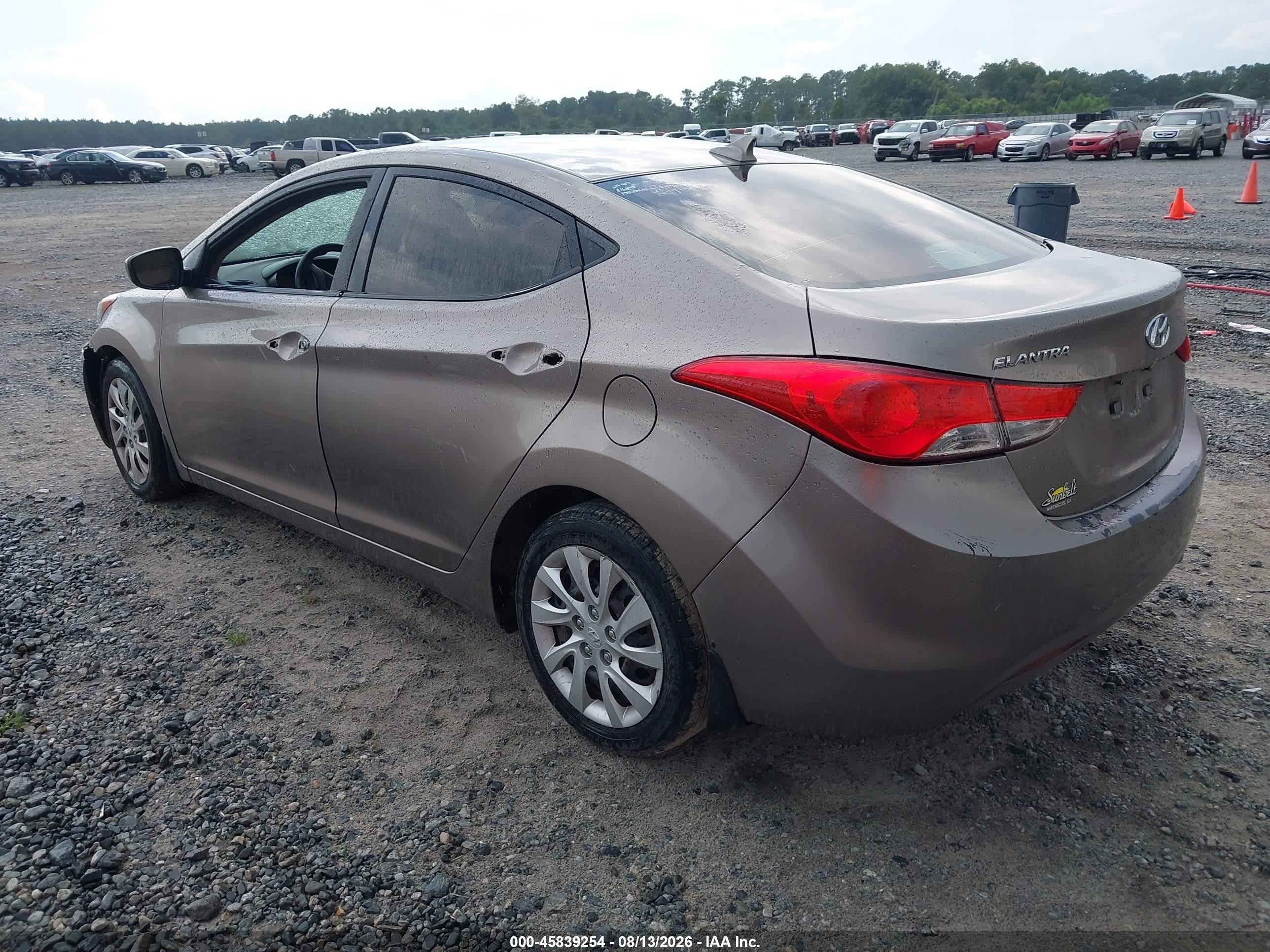 2013 Hyundai Elantra Gls Tan vin: 5NPDH4AEXDH214904