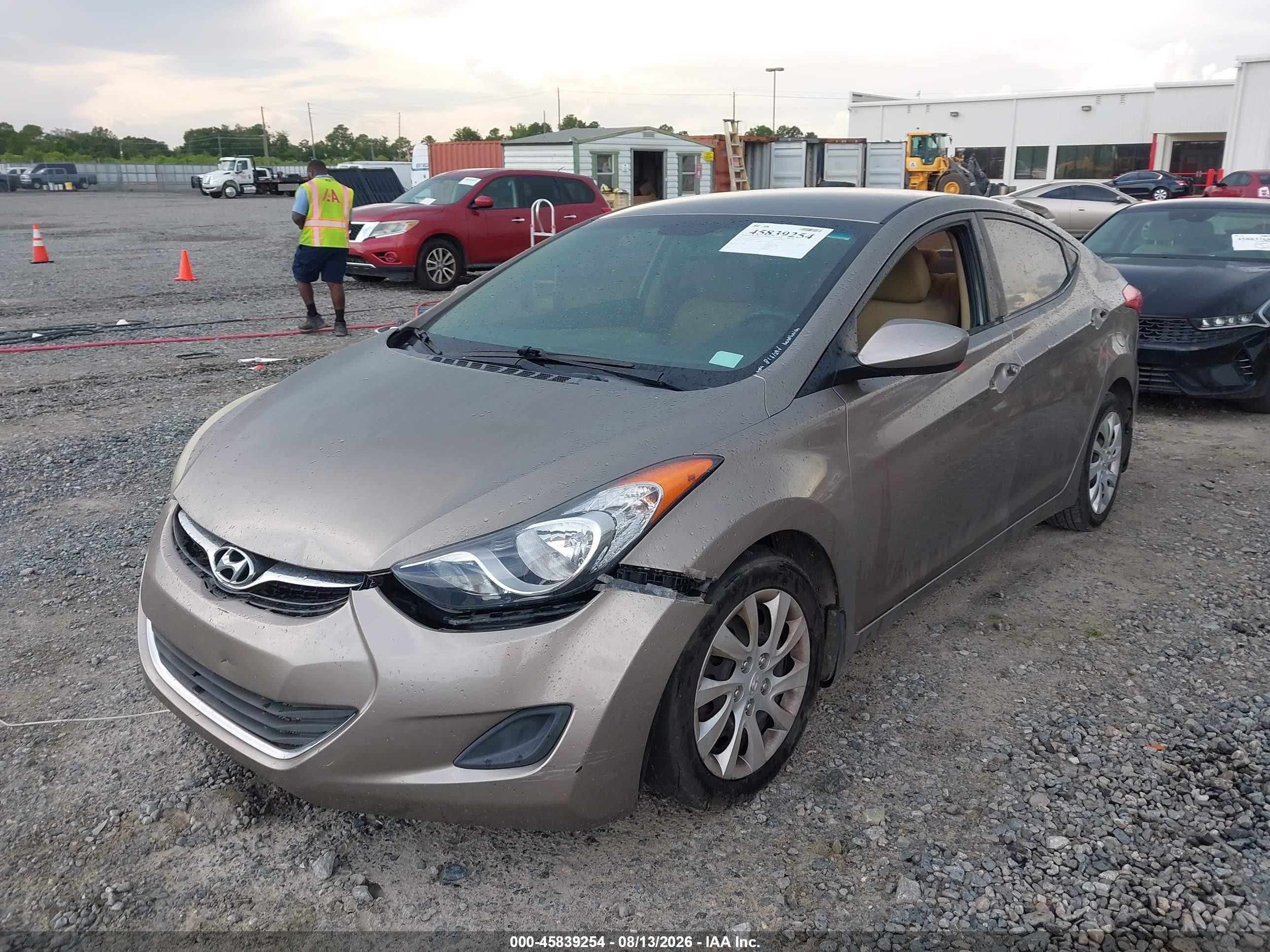 2013 Hyundai Elantra Gls Tan vin: 5NPDH4AEXDH214904