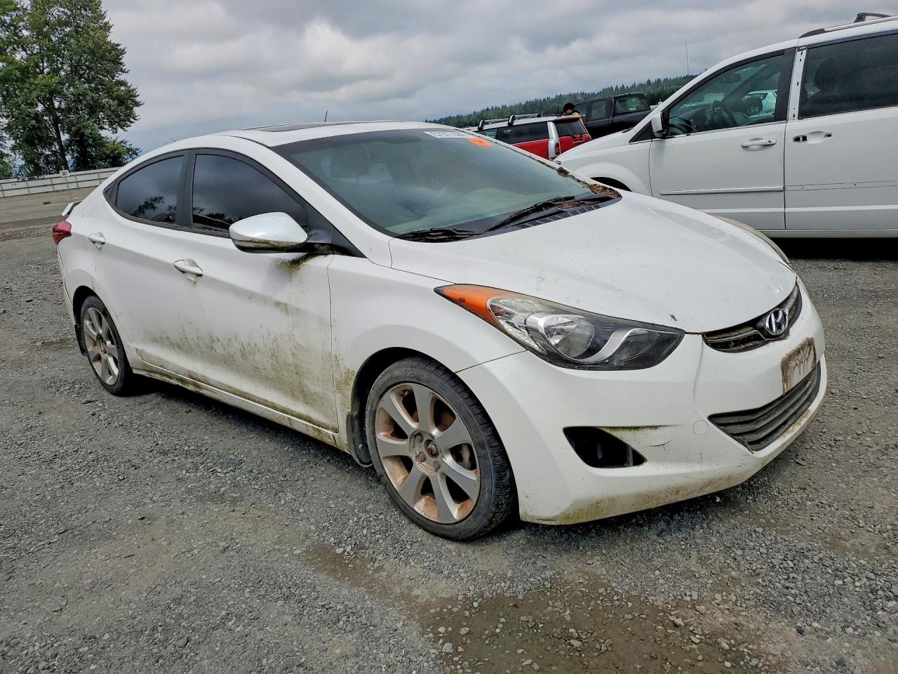 2013 Hyundai Elantra Limited White vin: 5NPDH4AEXDH215941