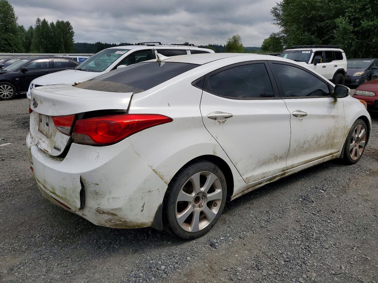 2013 Hyundai Elantra Limited White vin: 5NPDH4AEXDH215941