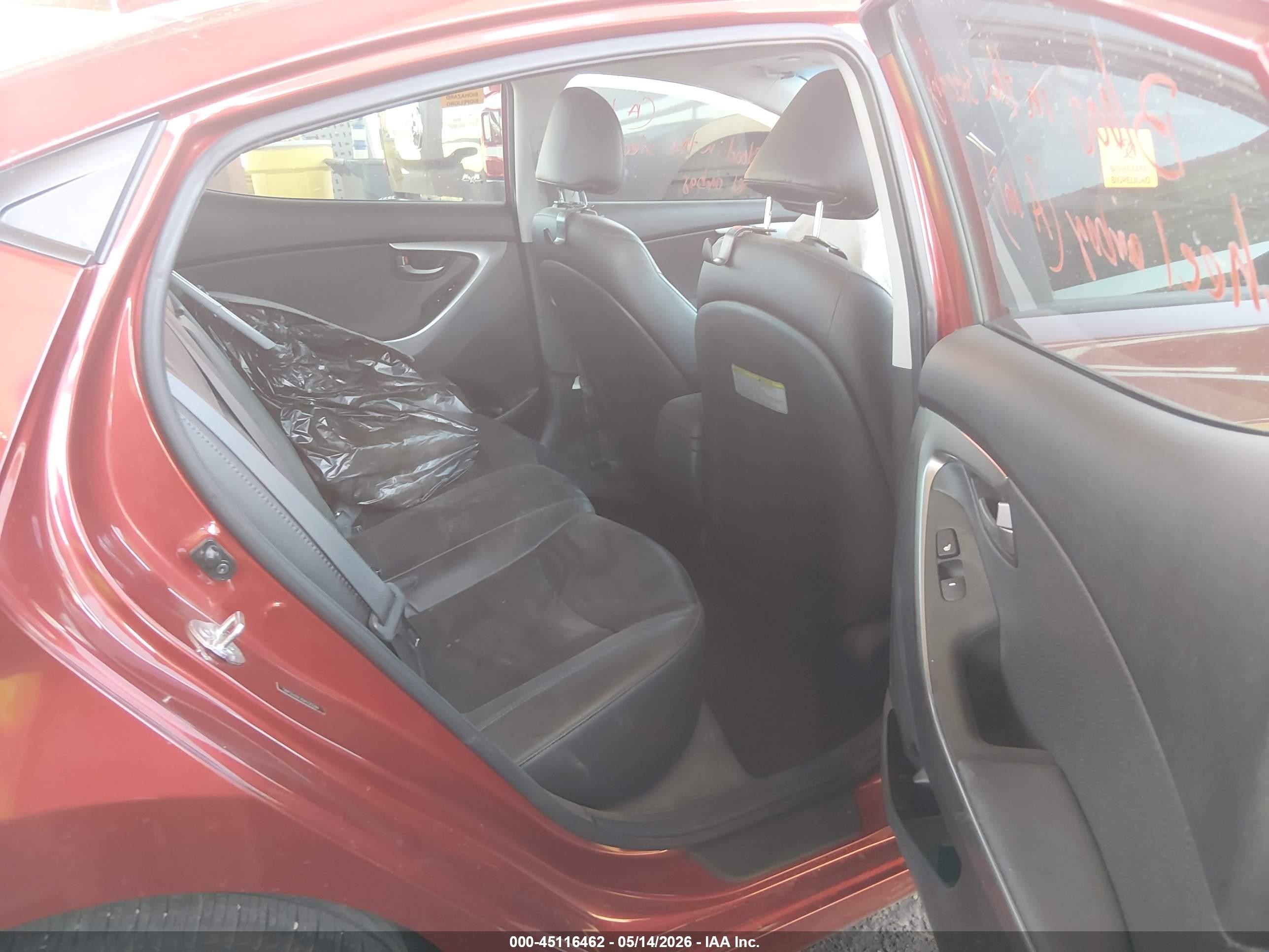 2013 Hyundai Elantra Limited Red vin: 5NPDH4AEXDH225594