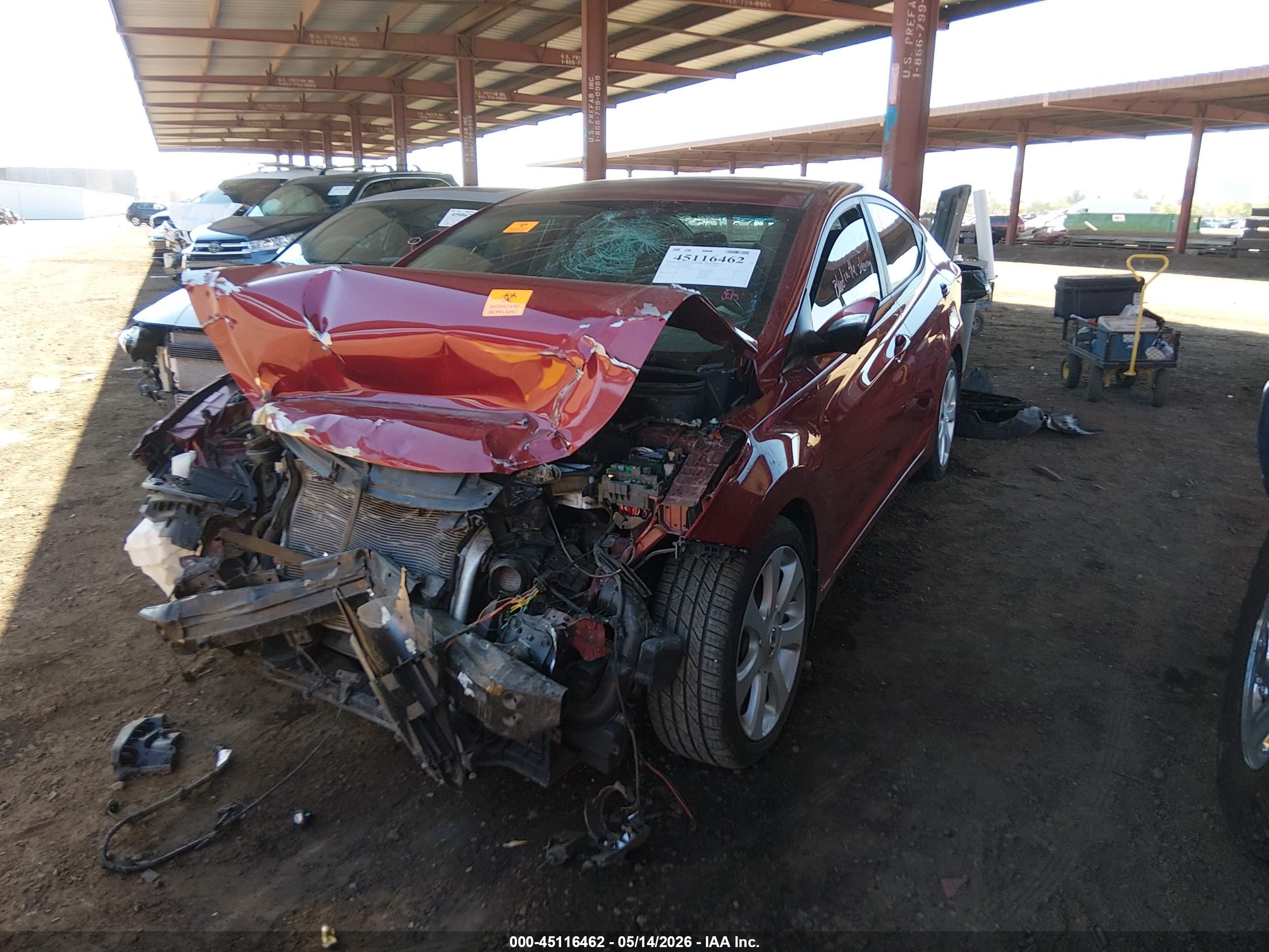 2013 Hyundai Elantra Limited Red vin: 5NPDH4AEXDH225594