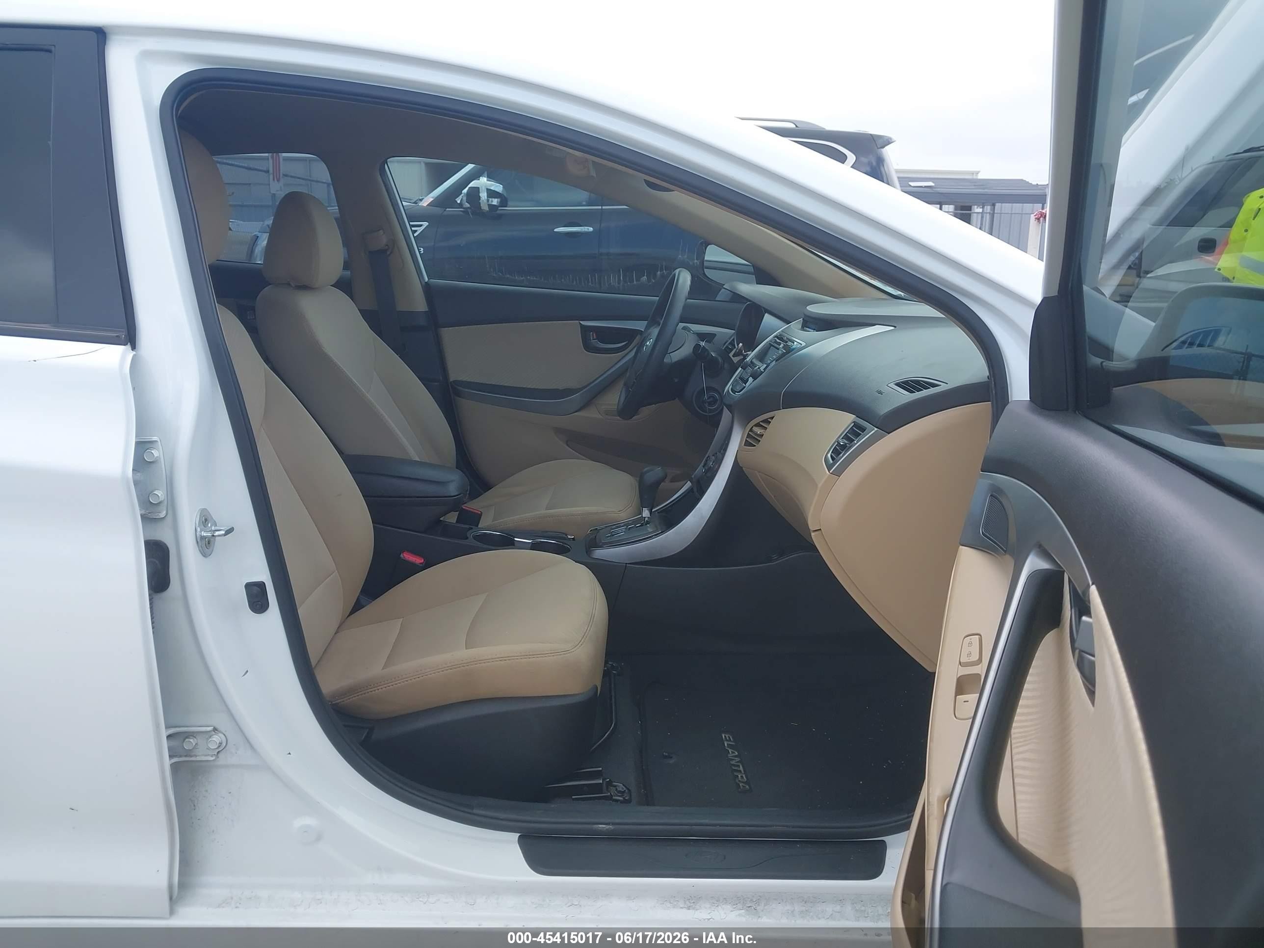 2013 Hyundai Elantra Gls White vin: 5NPDH4AEXDH227524