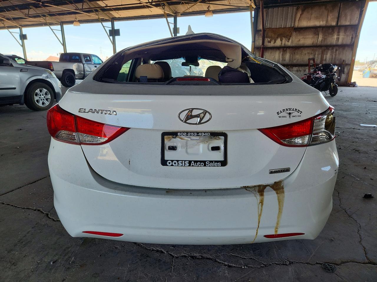 2013 Hyundai Elantra Limited White vin: 5NPDH4AEXDH231329