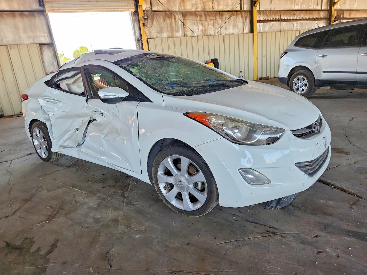 2013 Hyundai Elantra Limited White vin: 5NPDH4AEXDH231329