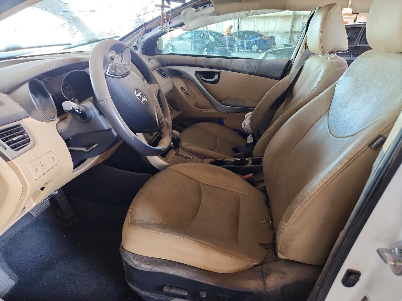2013 Hyundai Elantra Limited White vin: 5NPDH4AEXDH231329