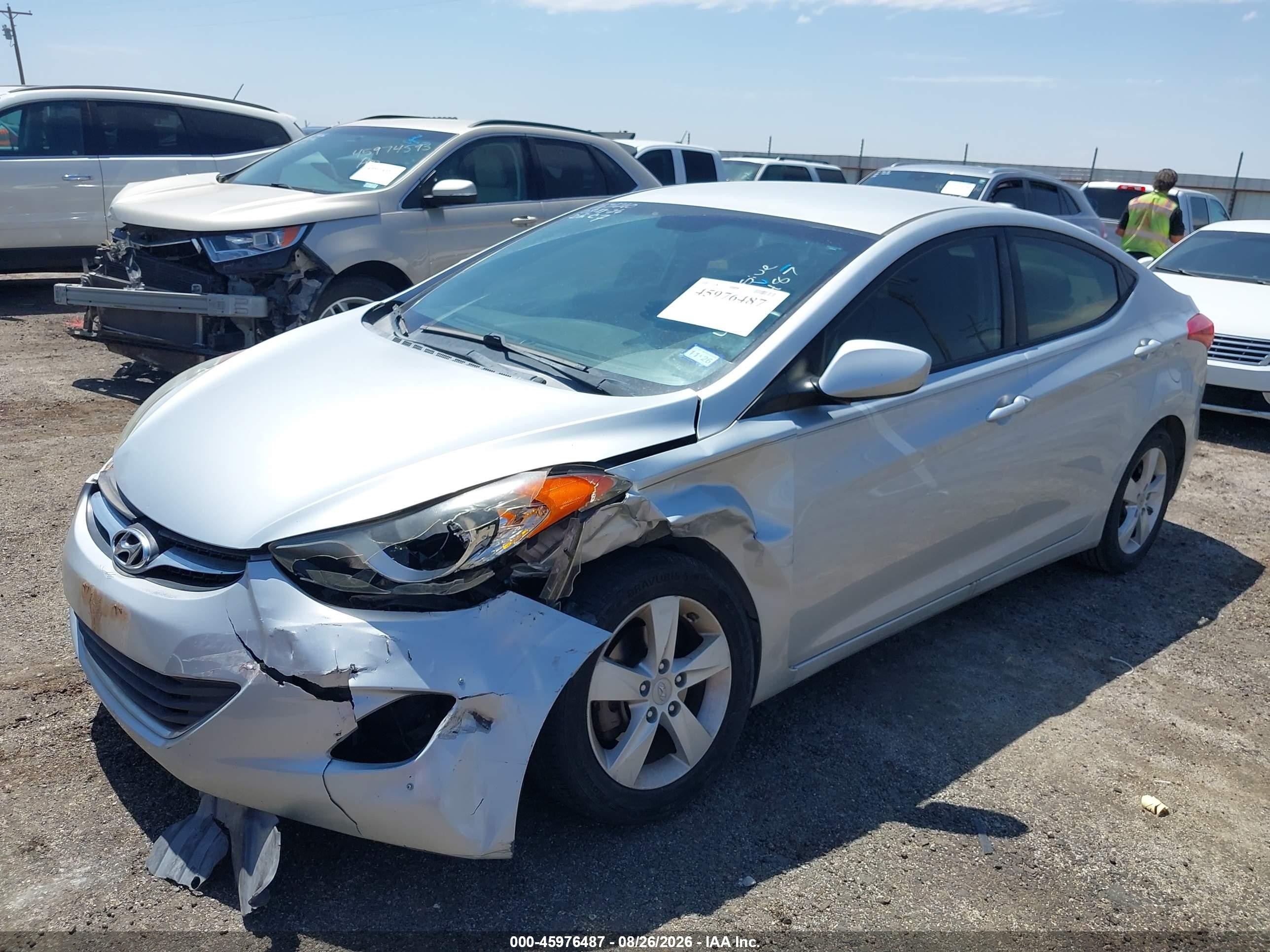 2013 Hyundai Elantra Gls Серебряный vin: 5NPDH4AEXDH237261