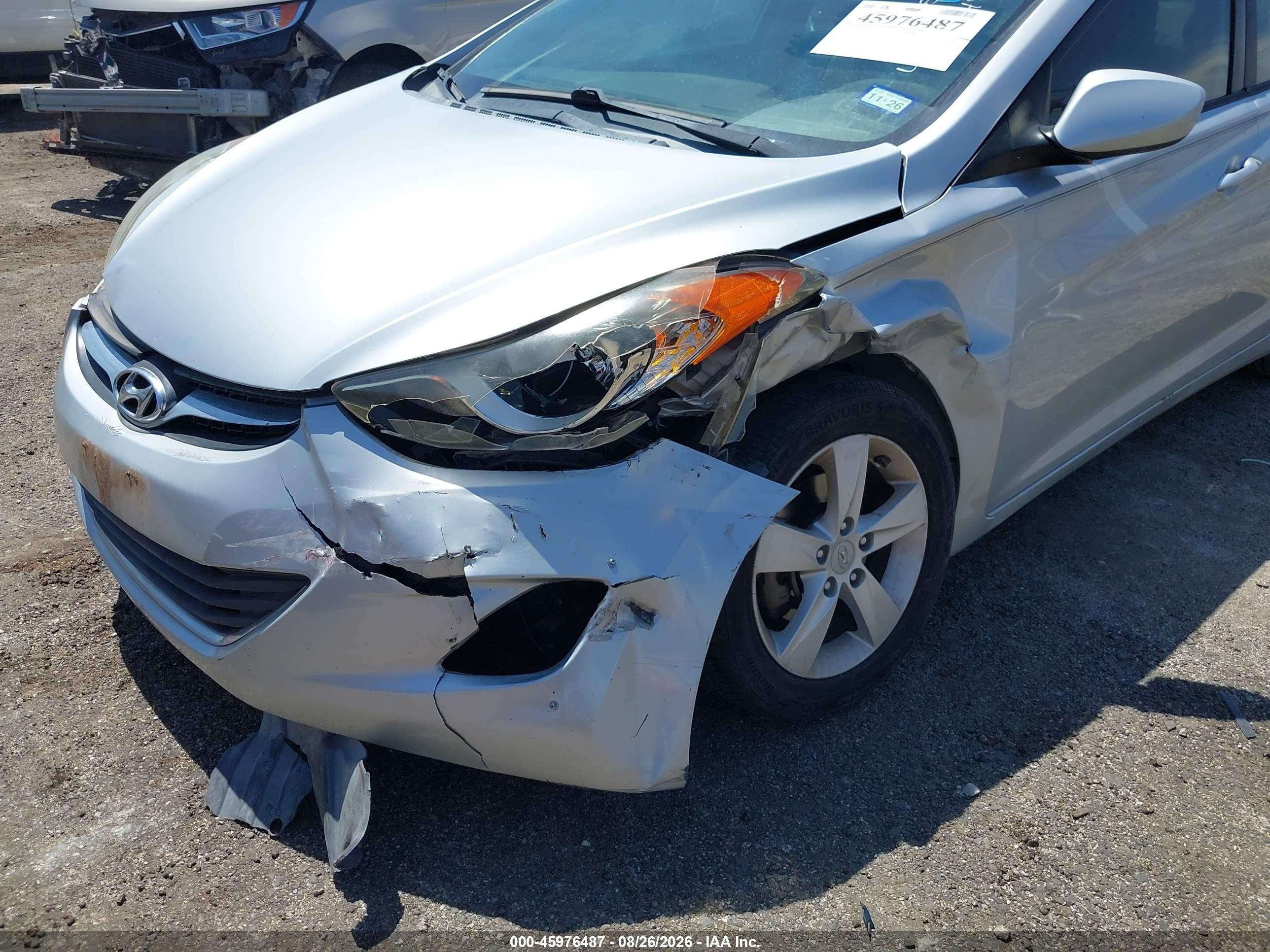 2013 Hyundai Elantra Gls Серебряный vin: 5NPDH4AEXDH237261