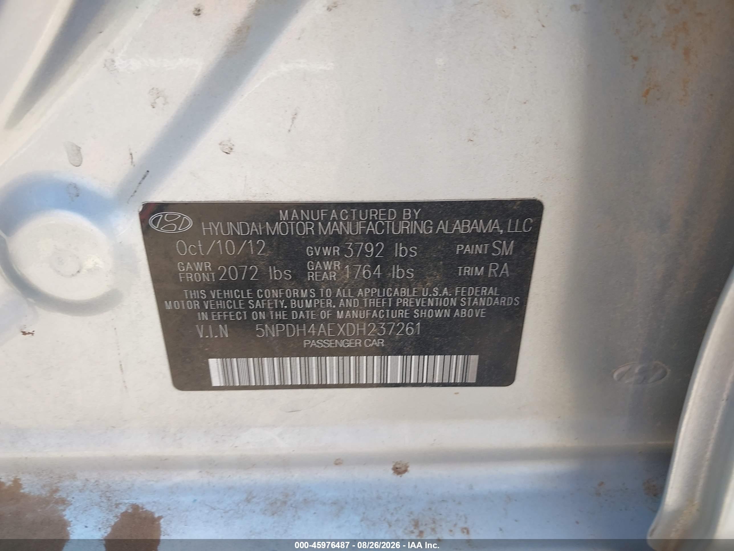 2013 Hyundai Elantra Gls Серебряный vin: 5NPDH4AEXDH237261
