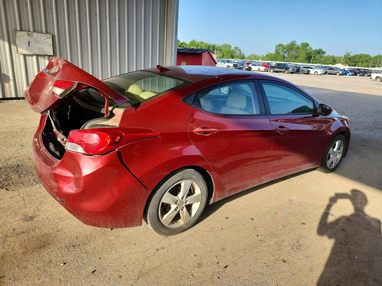 2013 Hyundai Elantra Gls Red vin: 5NPDH4AEXDH240967