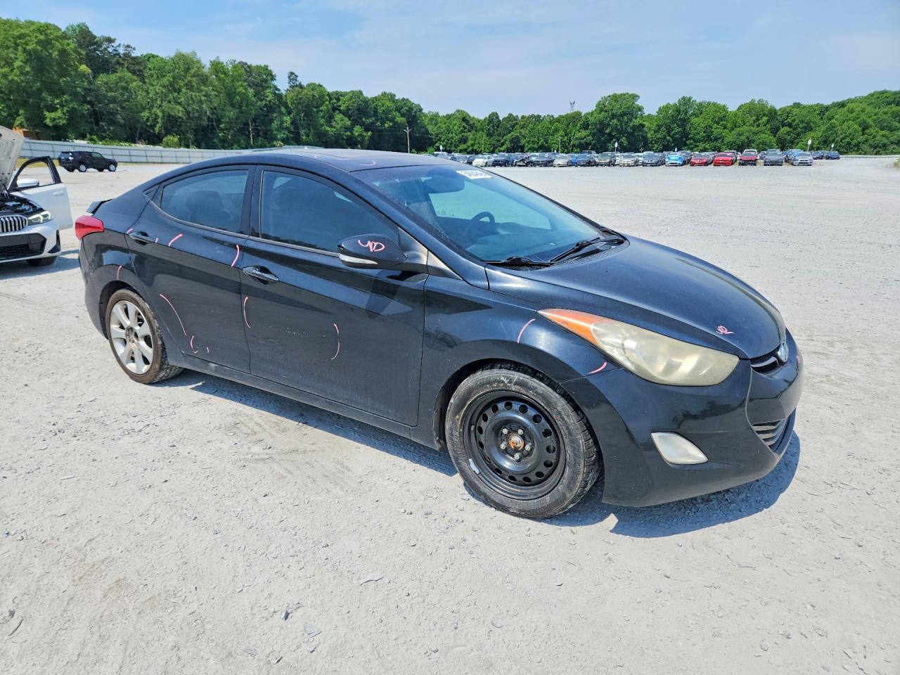 2013 Hyundai Elantra Limited Black vin: 5NPDH4AEXDH241794