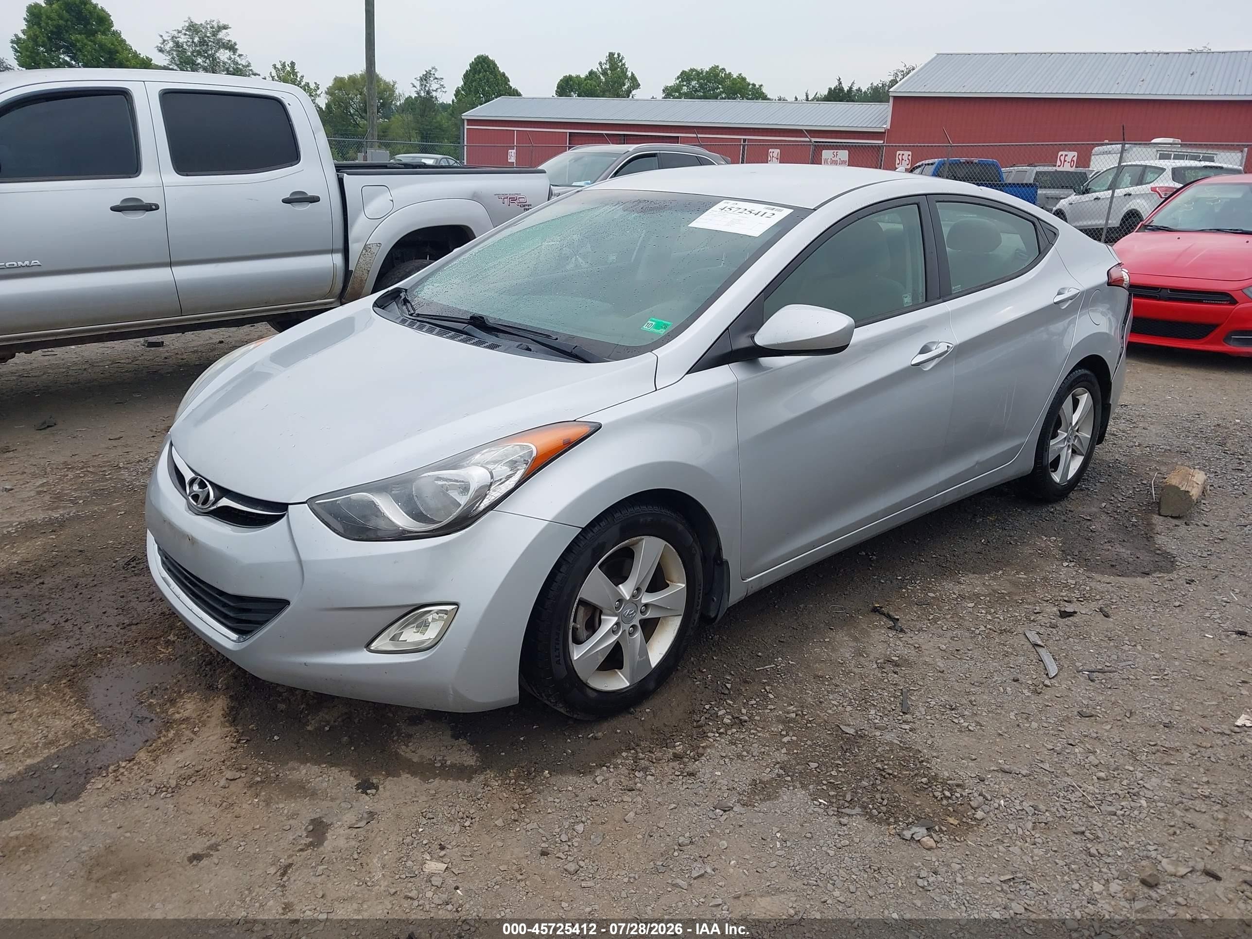 2013 Hyundai Elantra Gls Silver vin: 5NPDH4AEXDH243397