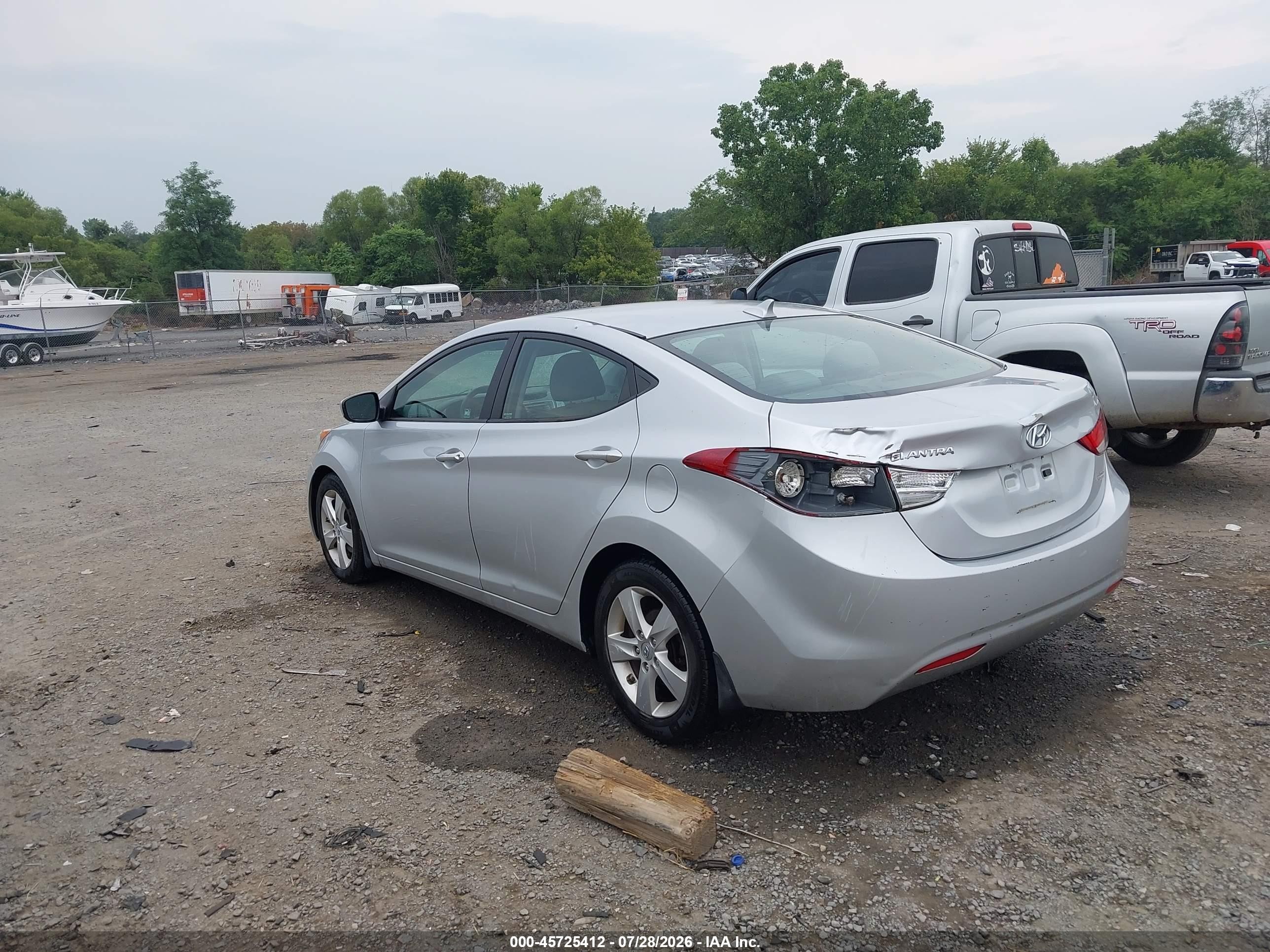 2013 Hyundai Elantra Gls Silver vin: 5NPDH4AEXDH243397