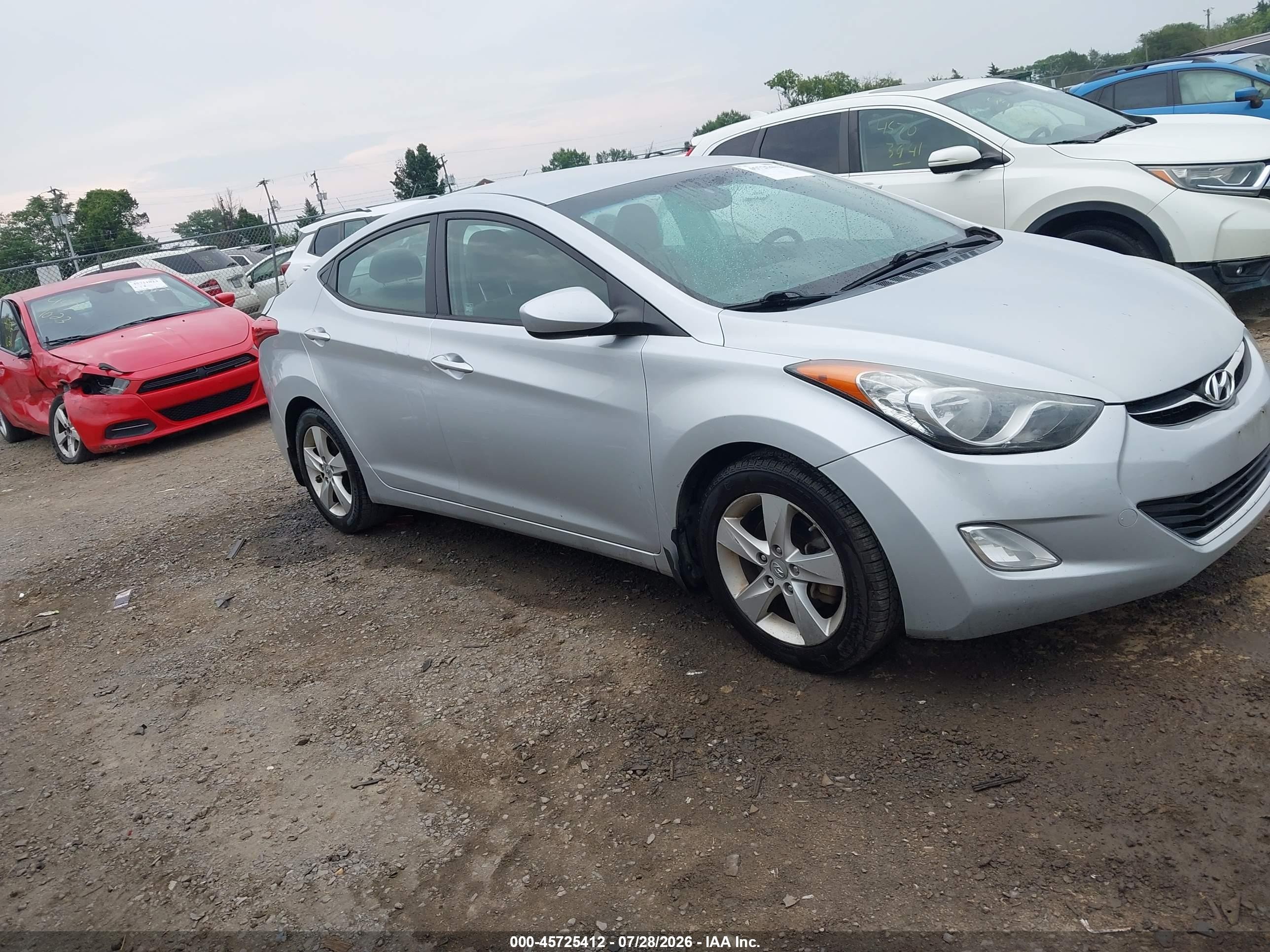 2013 Hyundai Elantra Gls Silver vin: 5NPDH4AEXDH243397