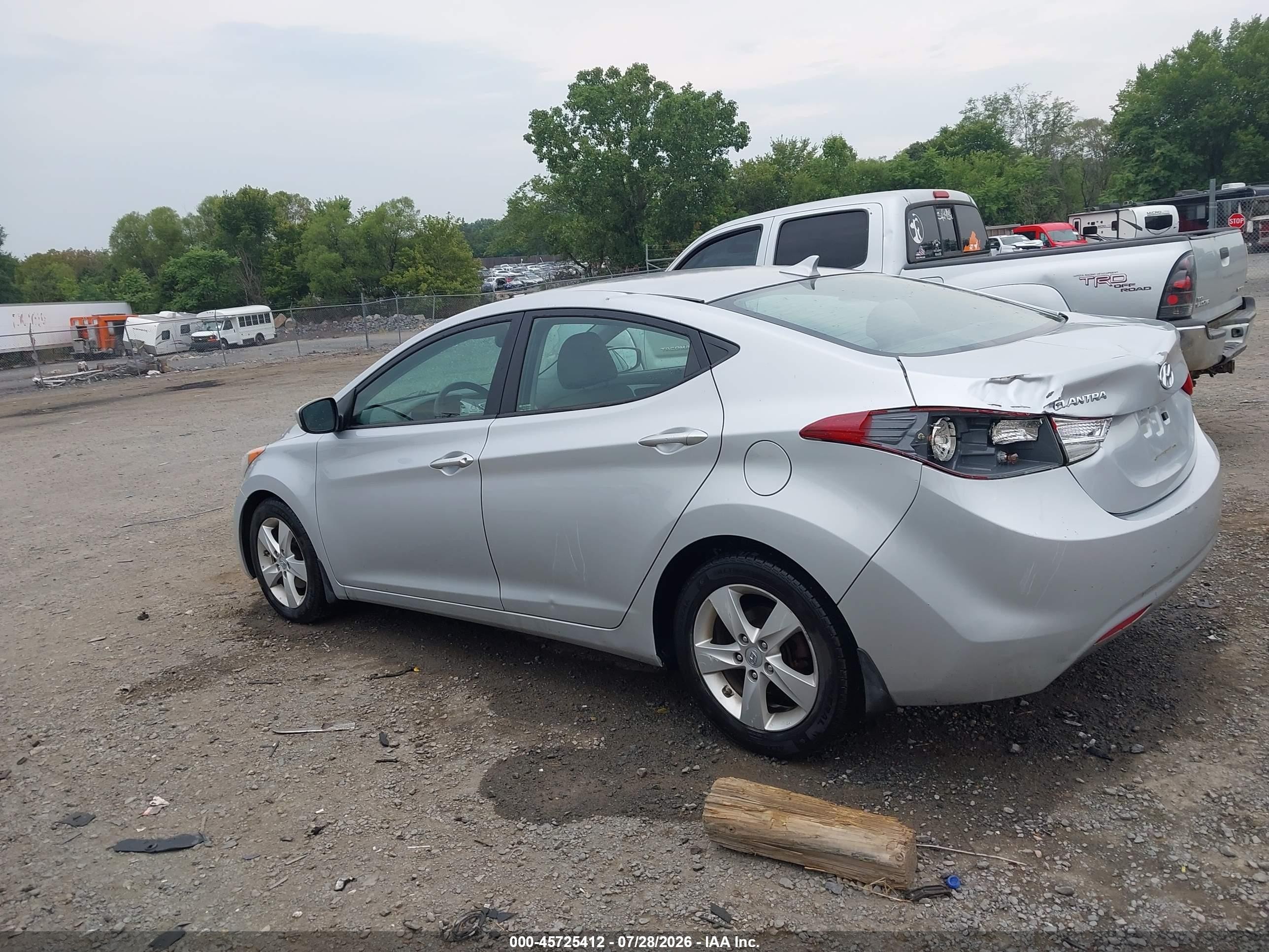 2013 Hyundai Elantra Gls Silver vin: 5NPDH4AEXDH243397