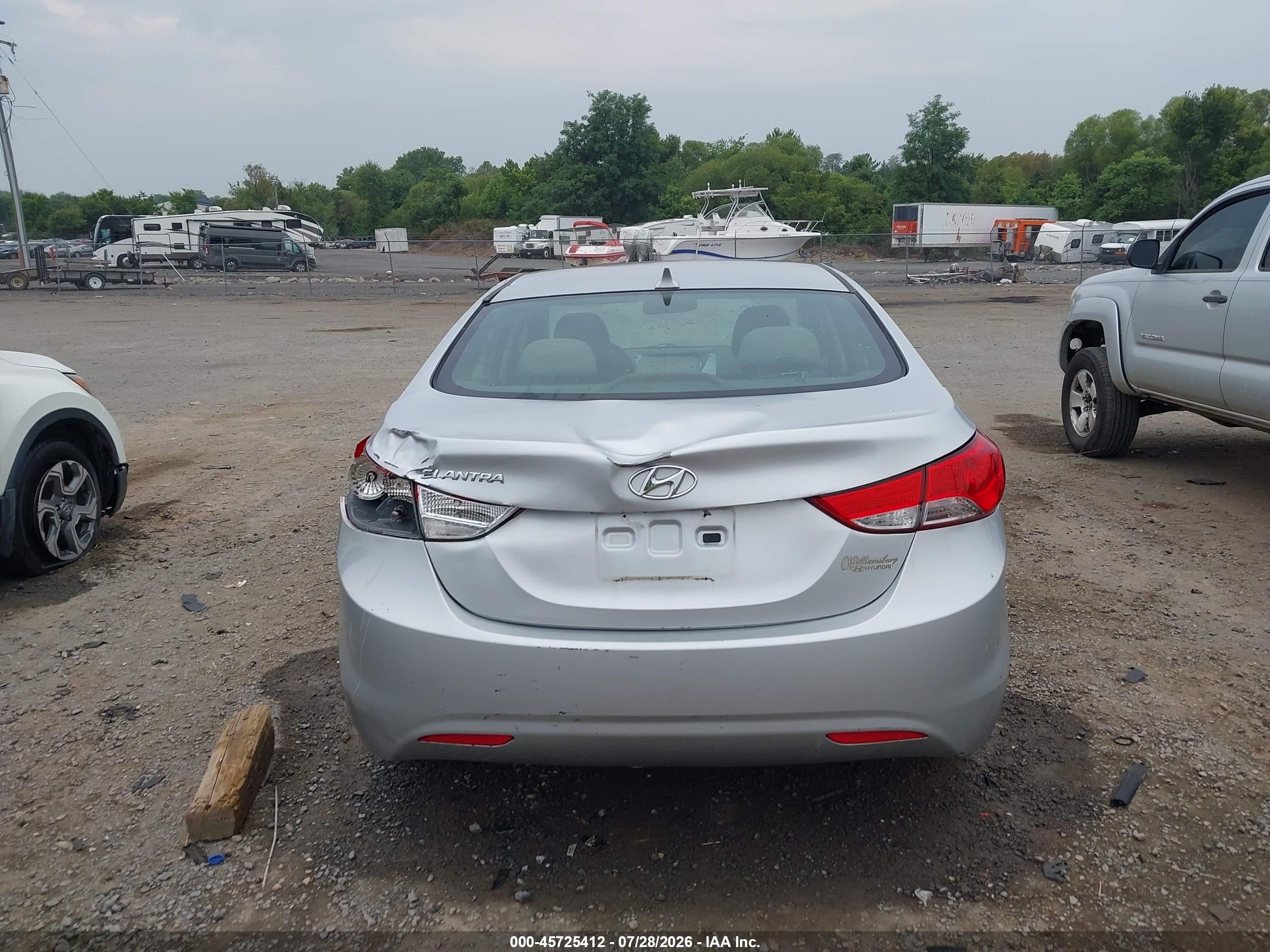 2013 Hyundai Elantra Gls Silver vin: 5NPDH4AEXDH243397