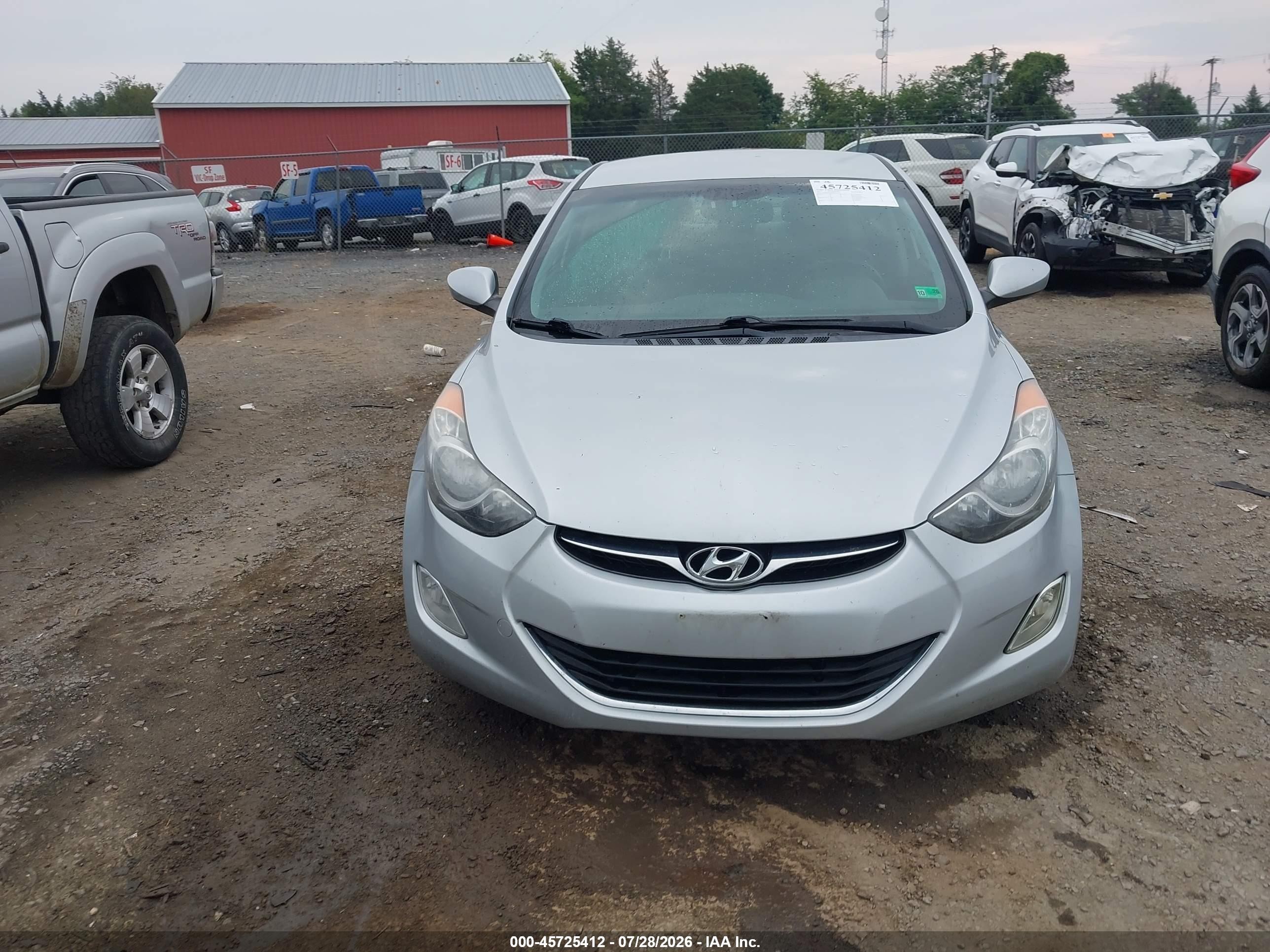2013 Hyundai Elantra Gls Silver vin: 5NPDH4AEXDH243397