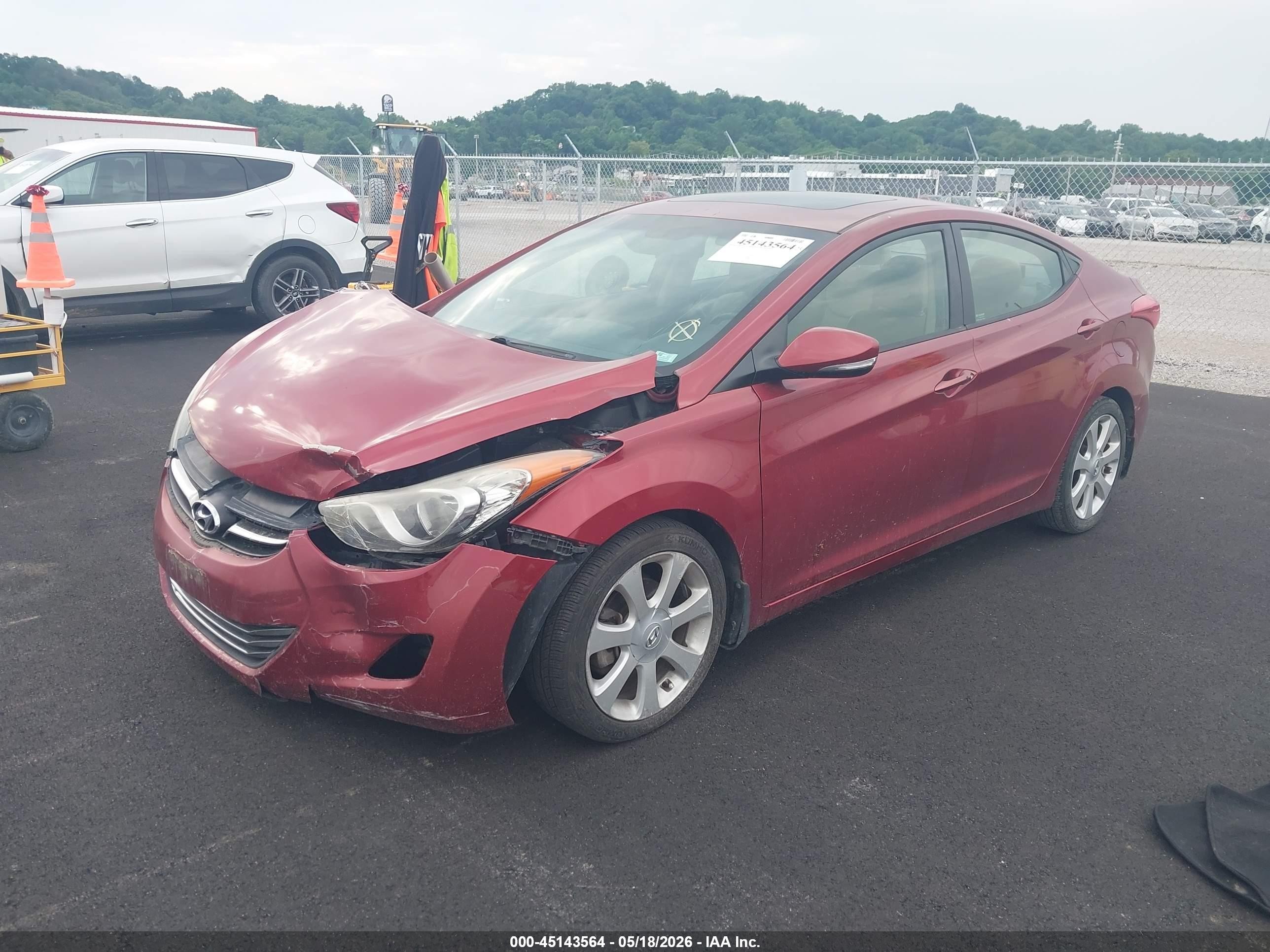 2013 Hyundai Elantra Limited Red vin: 5NPDH4AEXDH247045