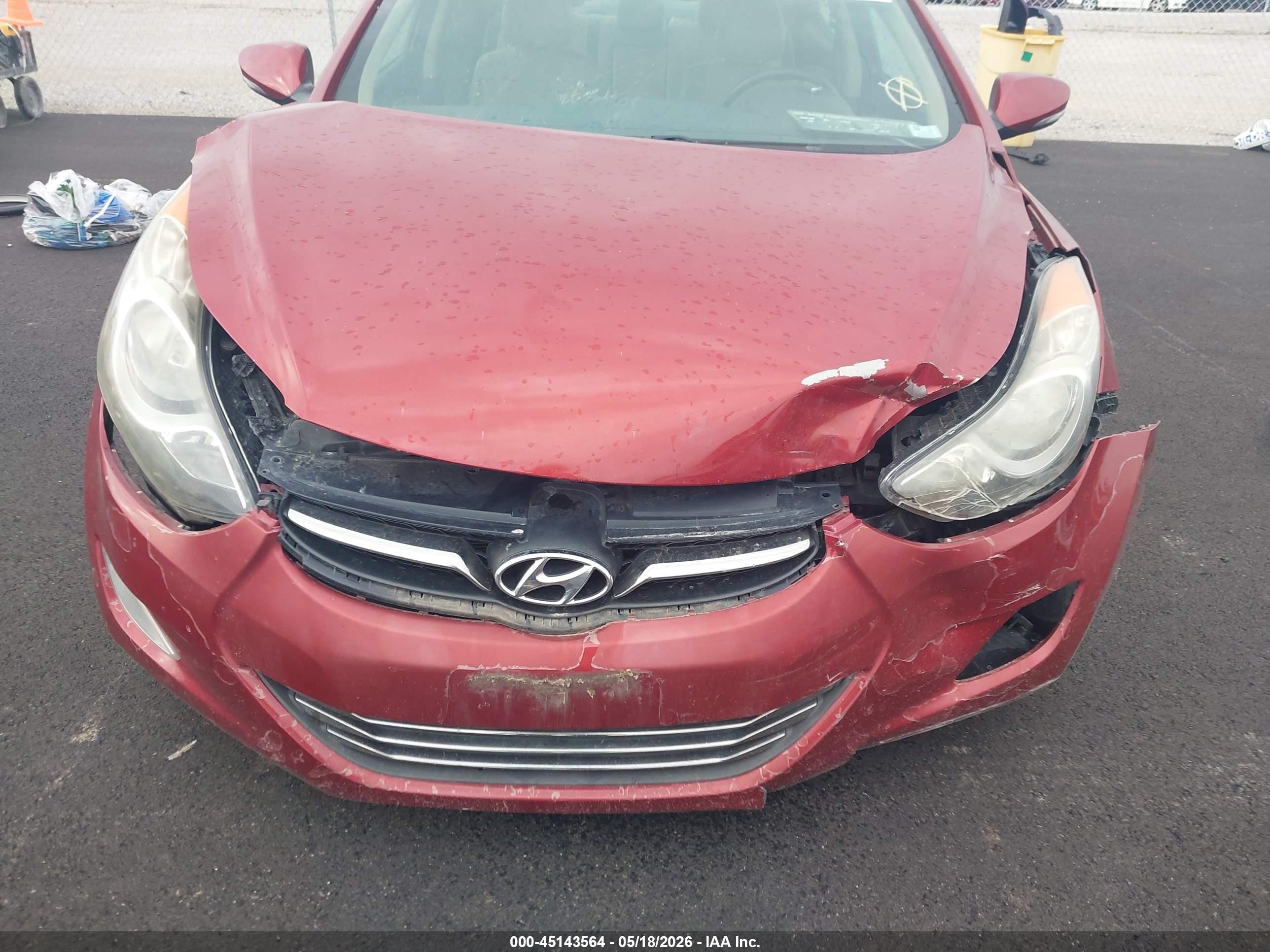2013 Hyundai Elantra Limited Red vin: 5NPDH4AEXDH247045