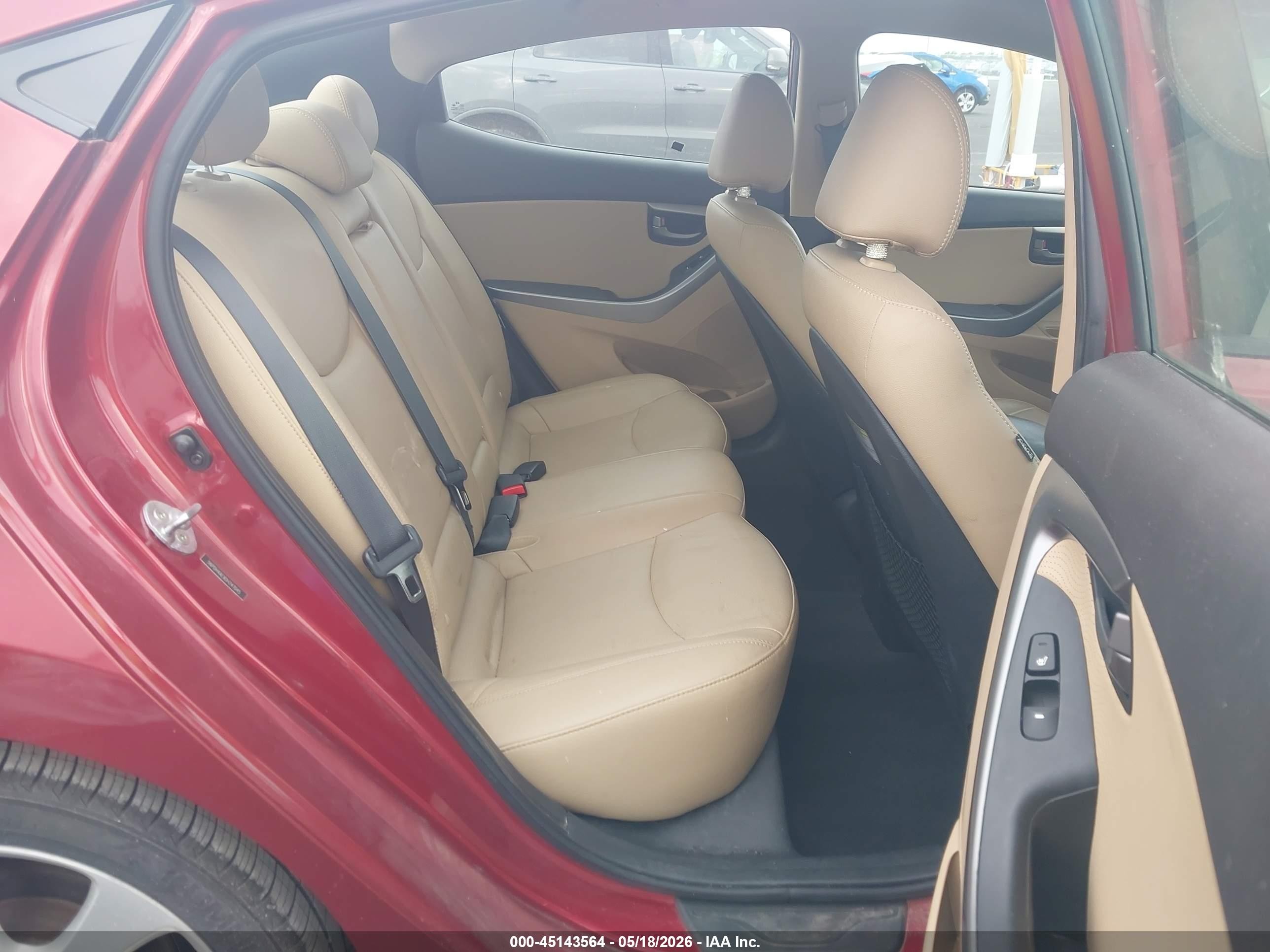 2013 Hyundai Elantra Limited Red vin: 5NPDH4AEXDH247045