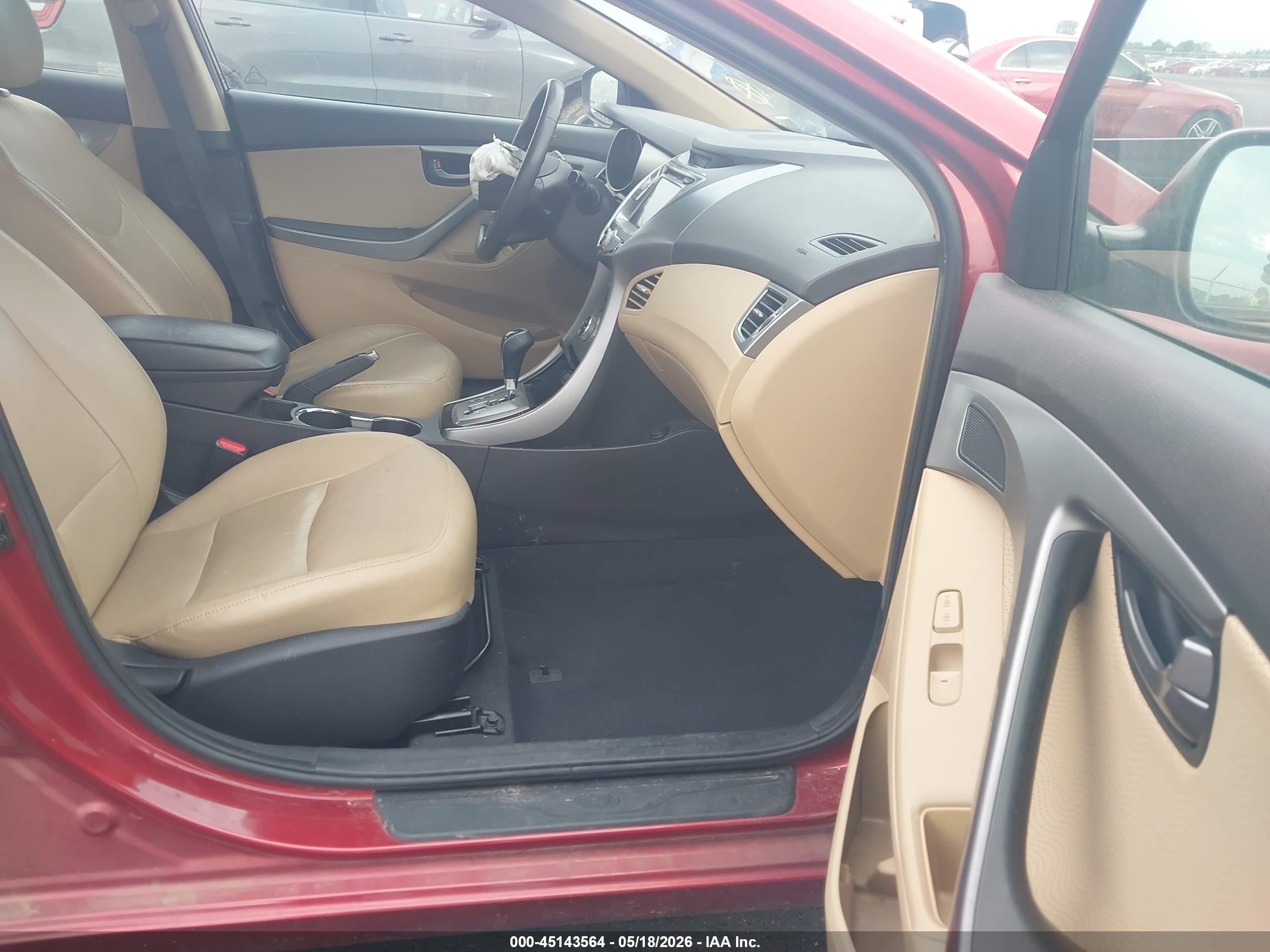 2013 Hyundai Elantra Limited Red vin: 5NPDH4AEXDH247045