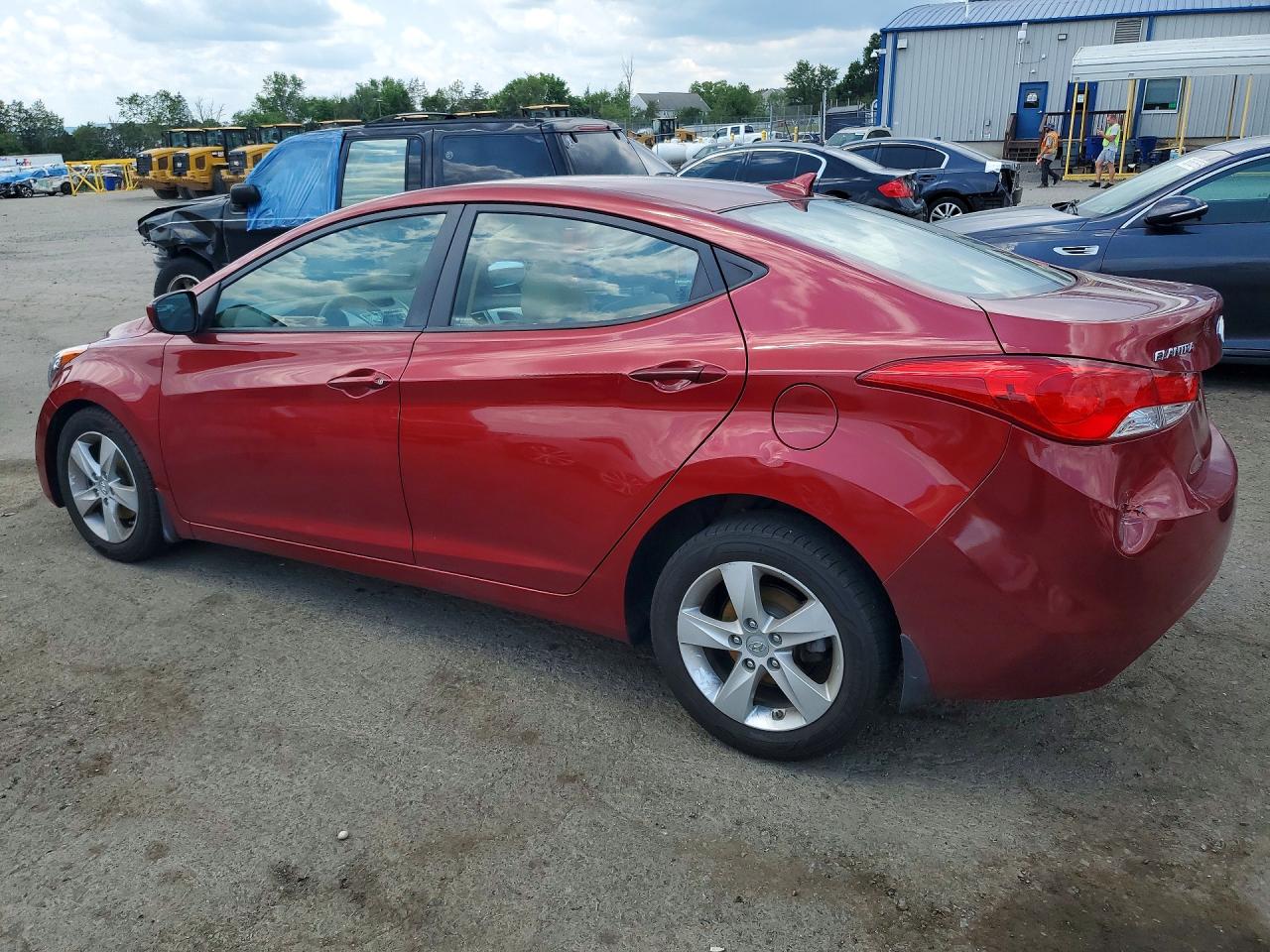 2013 Hyundai Elantra Gls Burgundy vin: 5NPDH4AEXDH247756